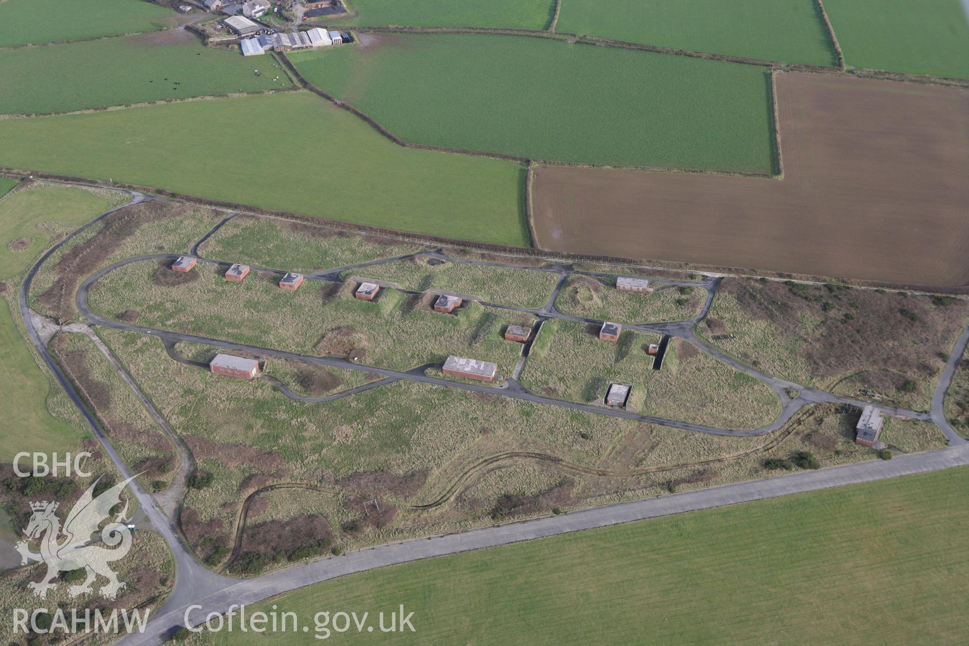 RCAHMW colour oblique photograph of Brawdy Airfield (disused). Taken by Toby Driver on 16/11/2010.