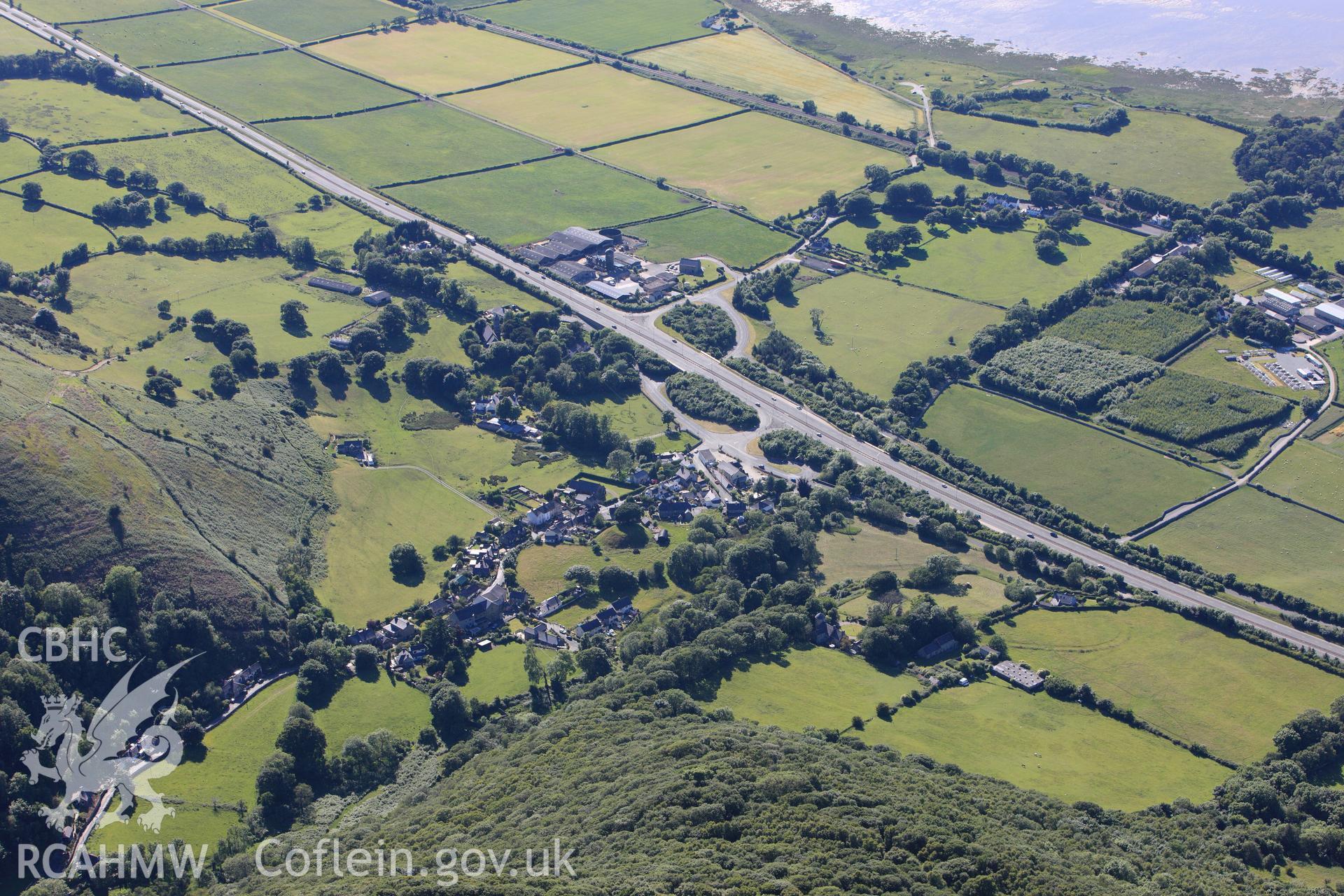 RCAHMW colour oblique photograph of Abergwyngregyn village. Taken by Toby Driver on 16/06/2010.