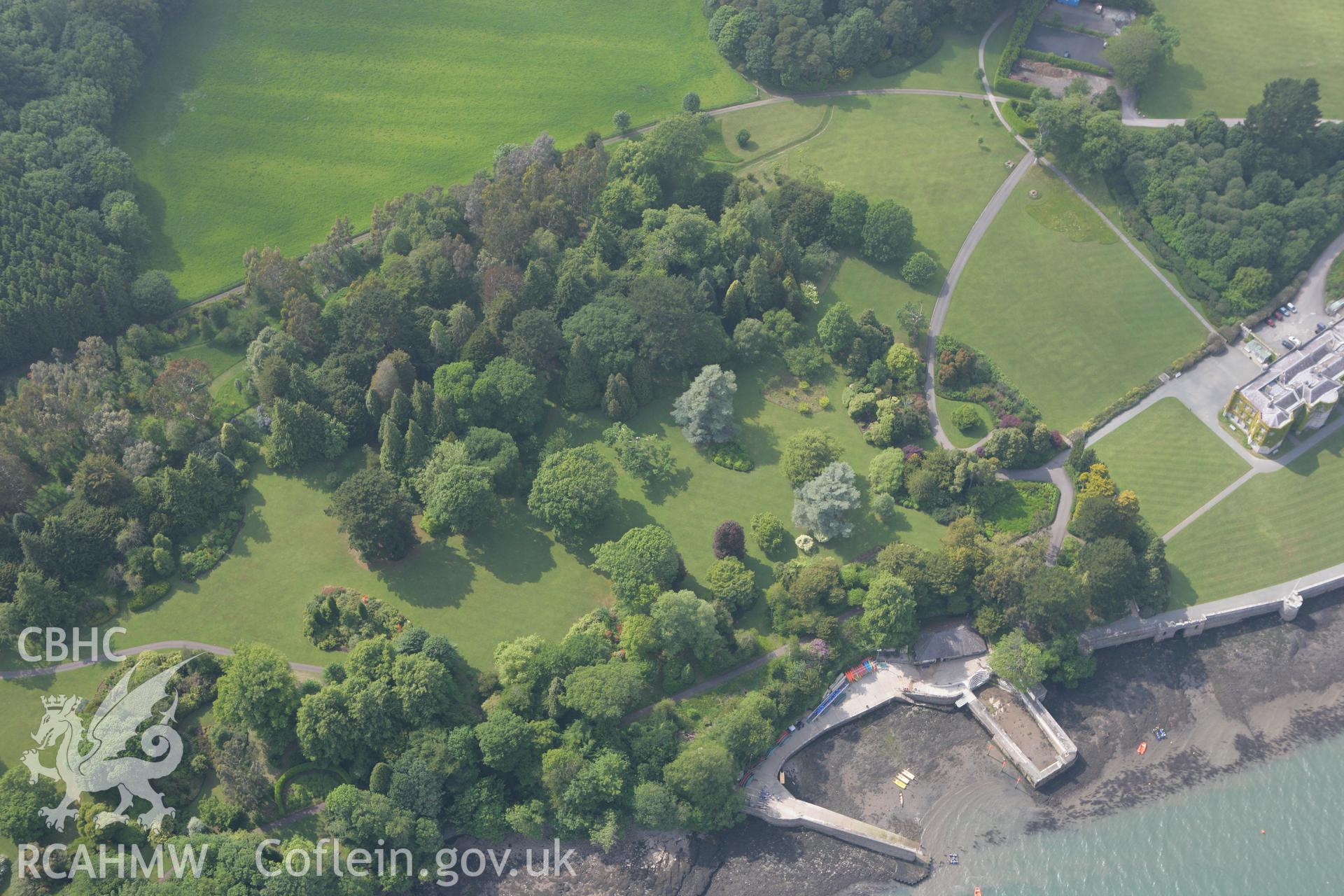 RCAHMW colour oblique photograph of Plas Newydd house. Taken by Toby Driver on 10/06/2010.