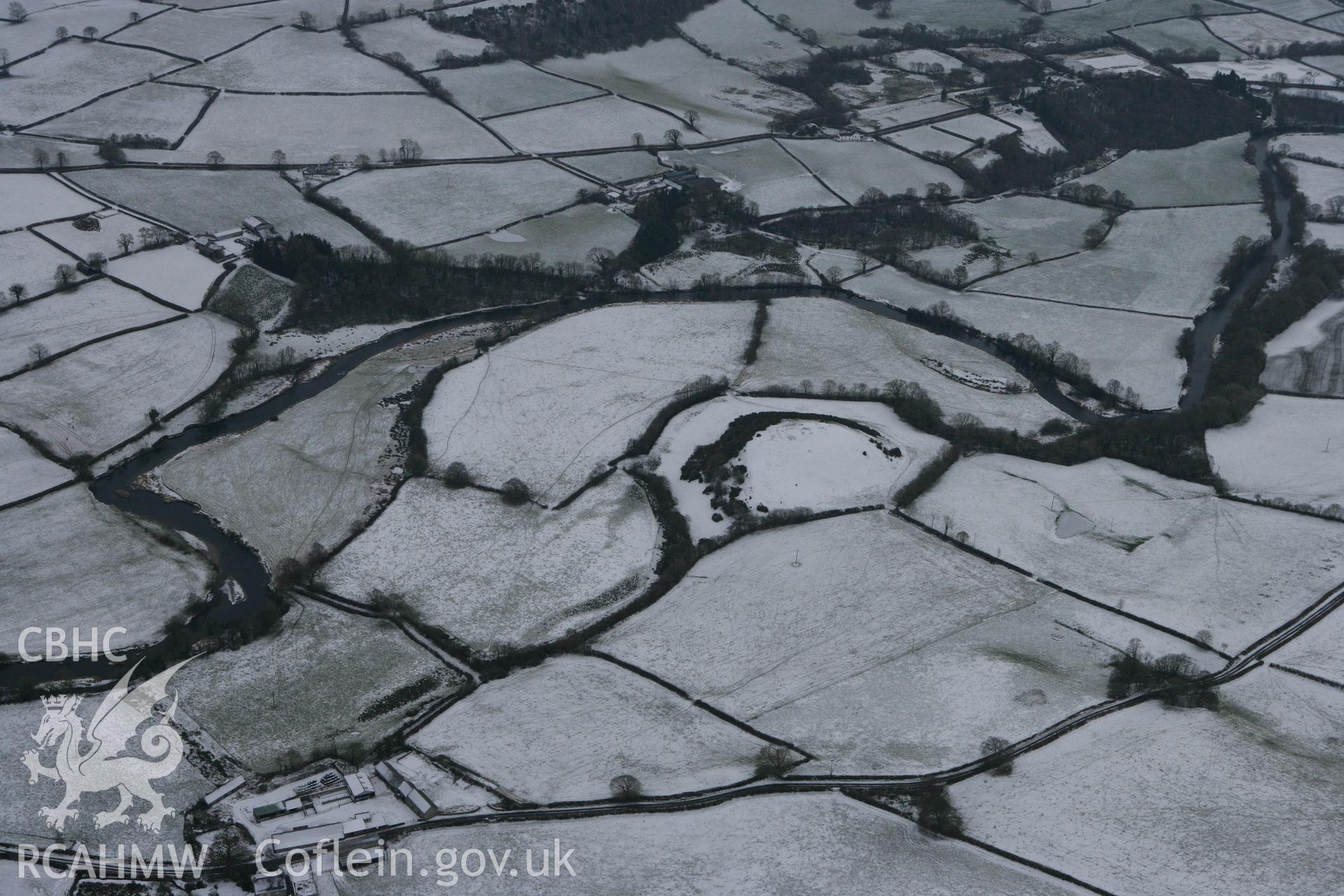 RCAHMW colour oblique photograph of Crug-y-chwil, possible location of defended enclosure. Taken by Toby Driver on 02/12/2010.