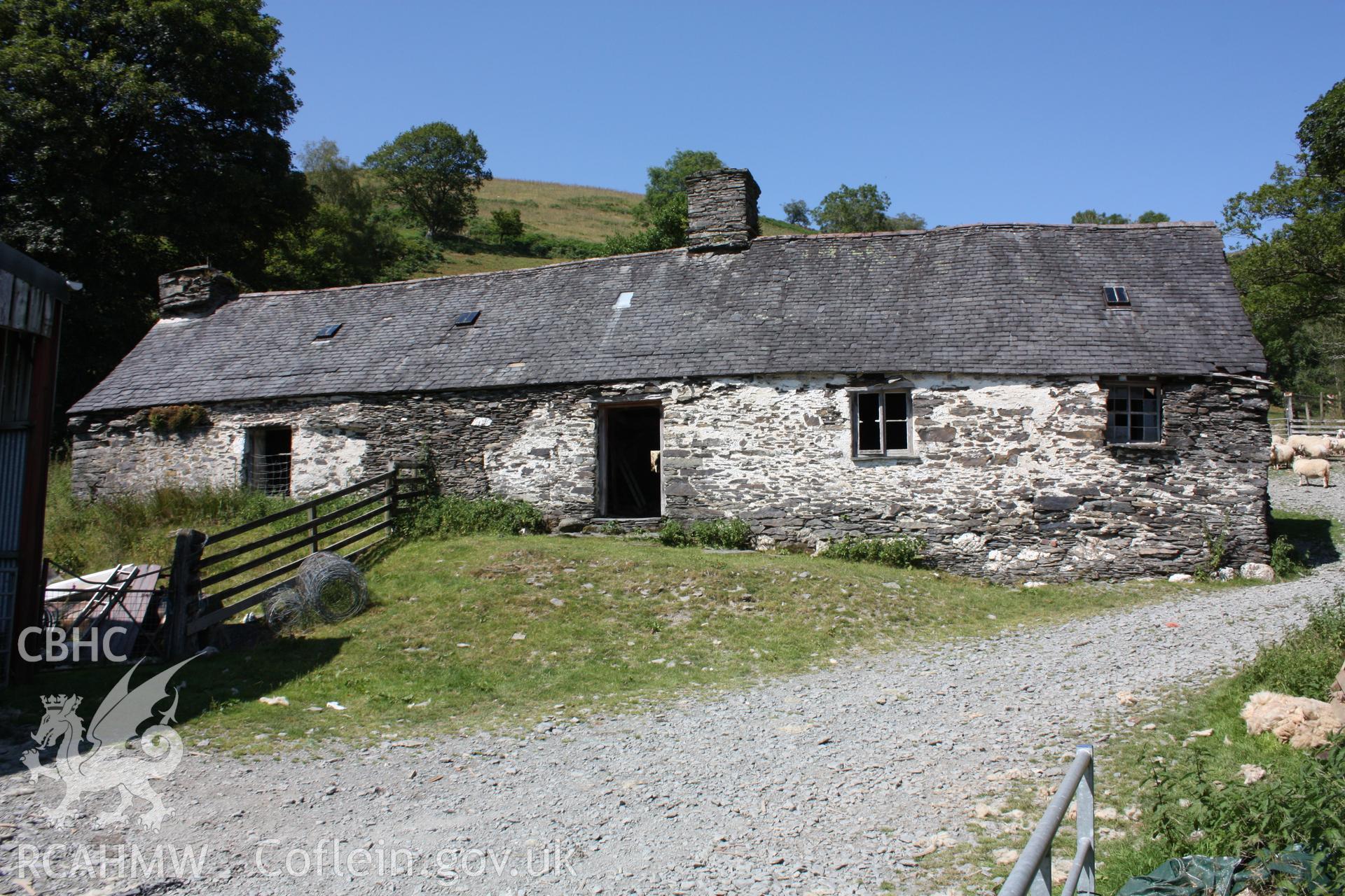 Front elevation of Esgair Llewelyn, photographed by Richard Suggett of RCAHMW in June 2020.