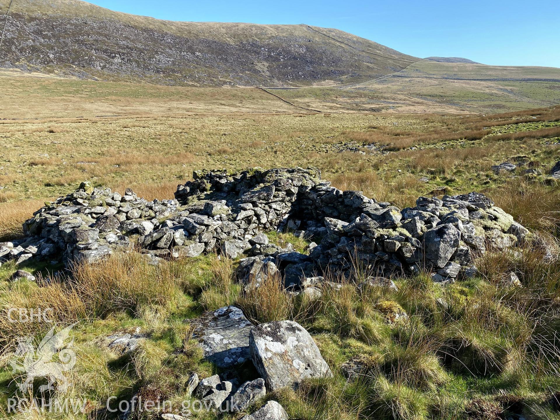 Digital colour photograph showing Craig-y-dinas north enclosure, produced by Paul R Davis in 2021.