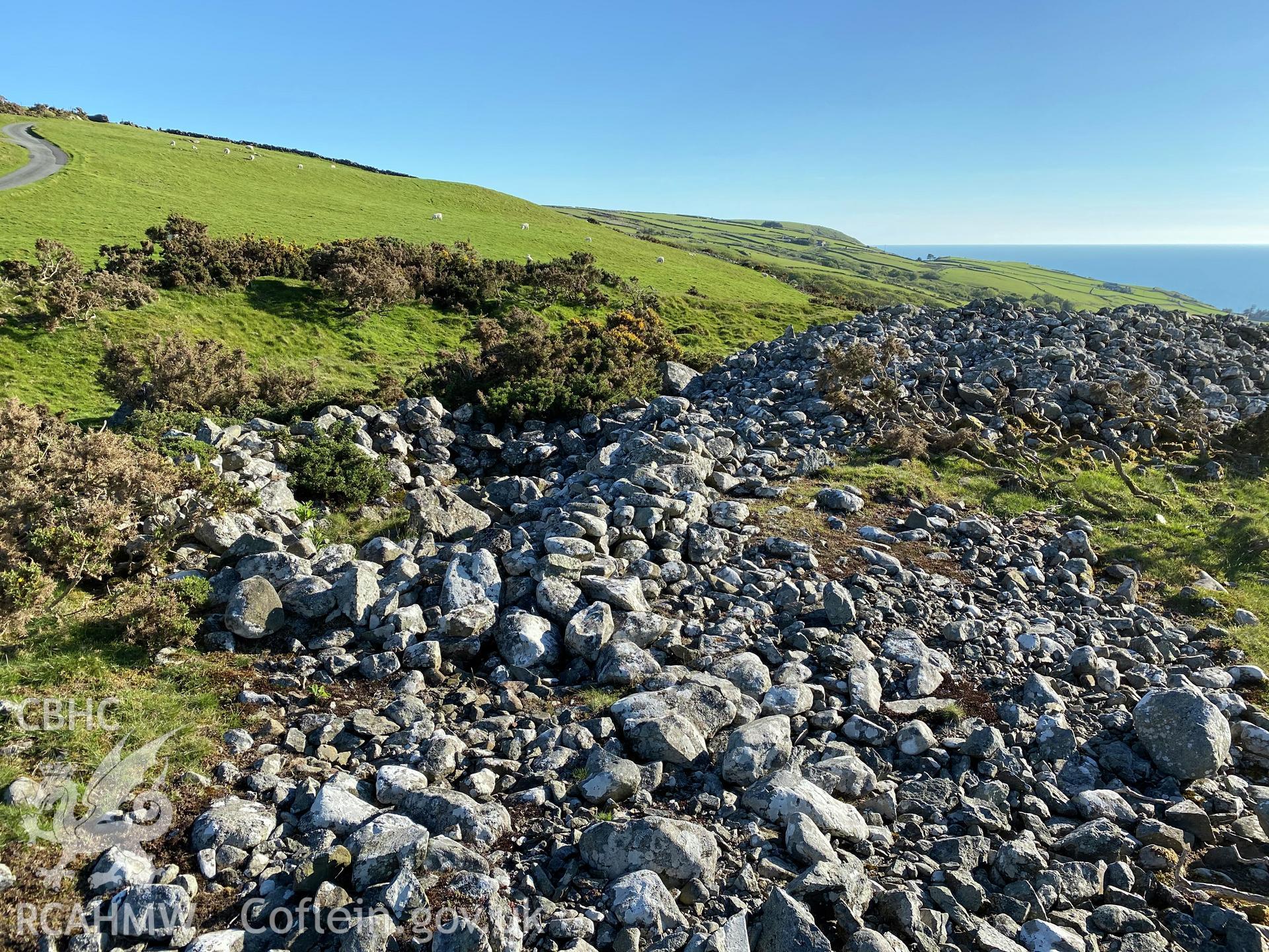 Digital colour photograph showing Castell-y-gaer, produced by Paul R Davis in 2021.