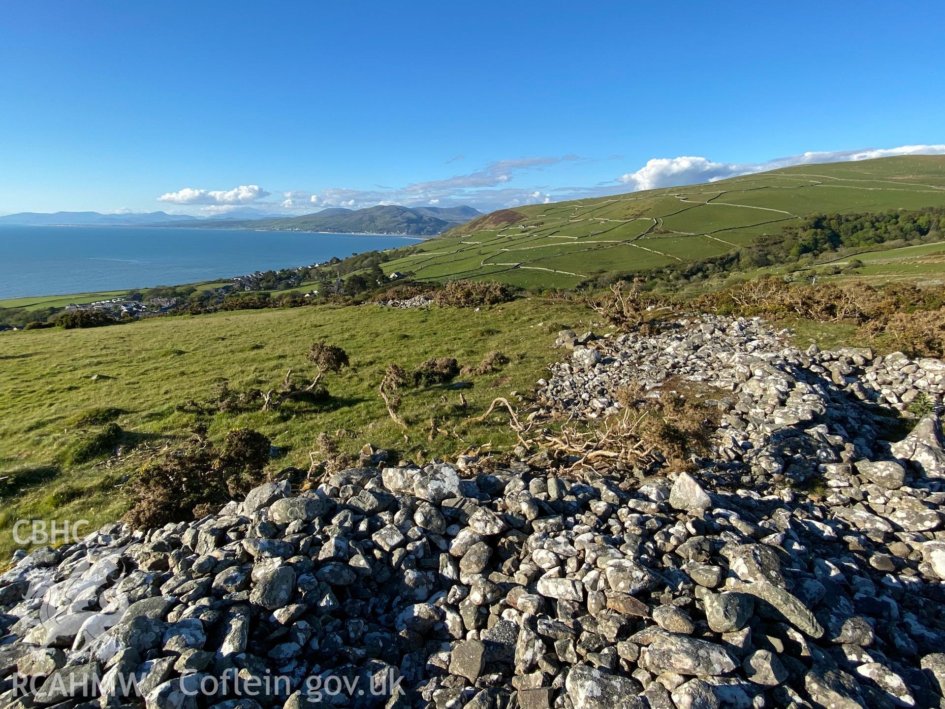 Digital colour photograph showing Castell-y-gaer, produced by Paul R Davis in 2021.