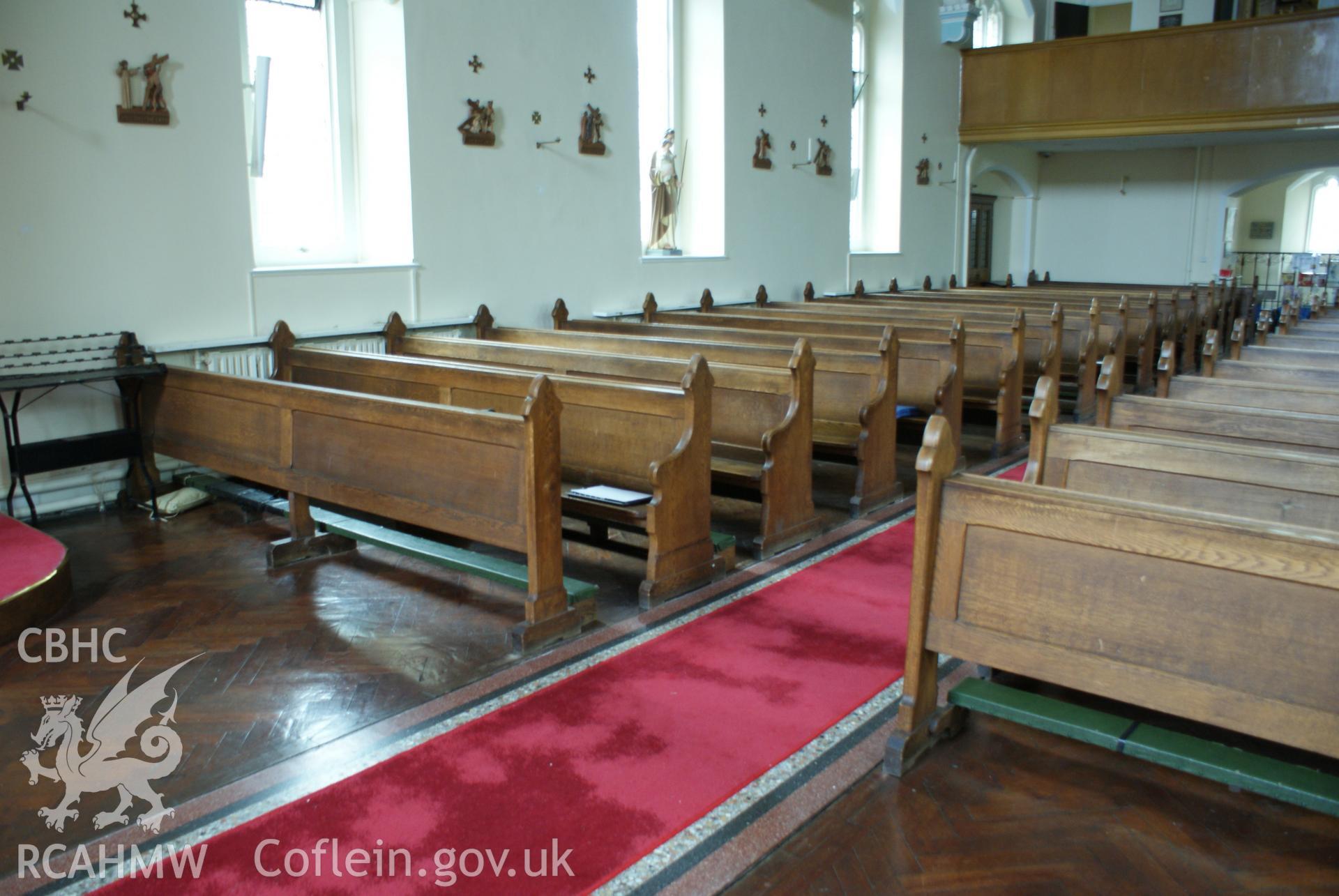 Digital colour photograph showing interior of Our Lady of Lourdes Catholic church, Mountain Ash.