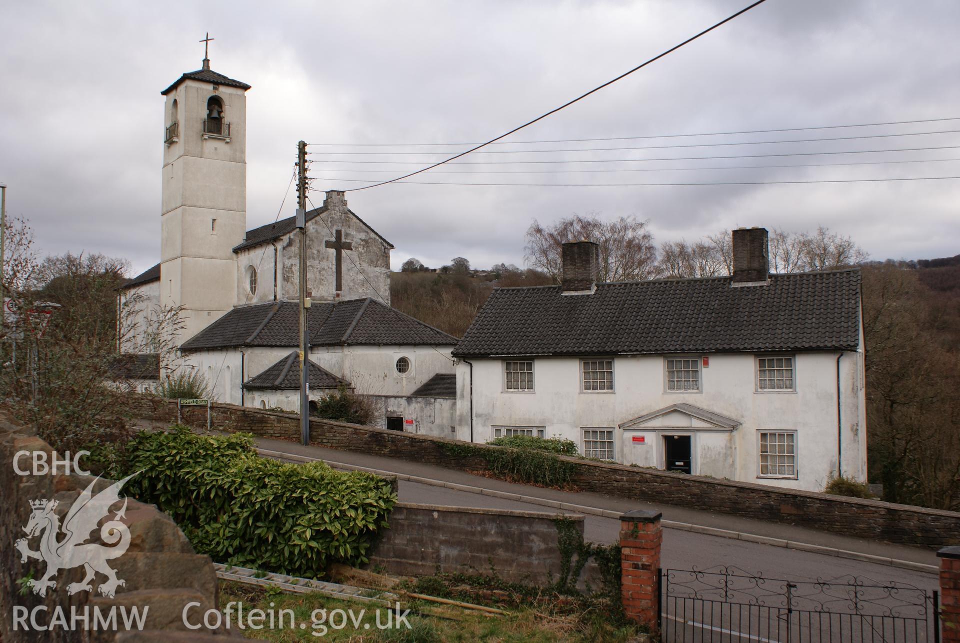 Digital colour photograph showing exterior of Our Lady of Peace Catholic church, Newbridge.