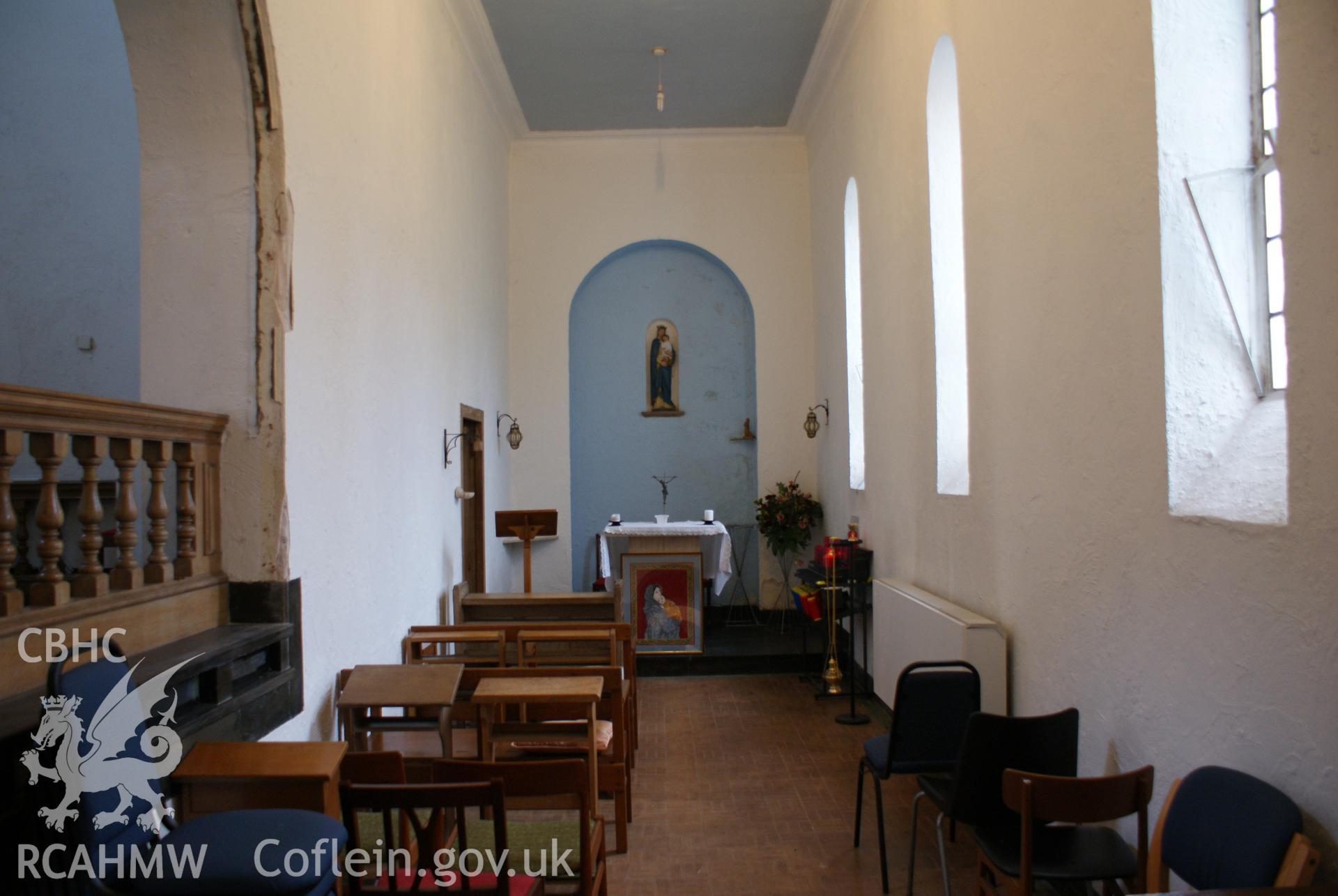 Digital colour photograph showing  the Lady Chapel at Our Lady of Peace Catholic church, Newbridge.