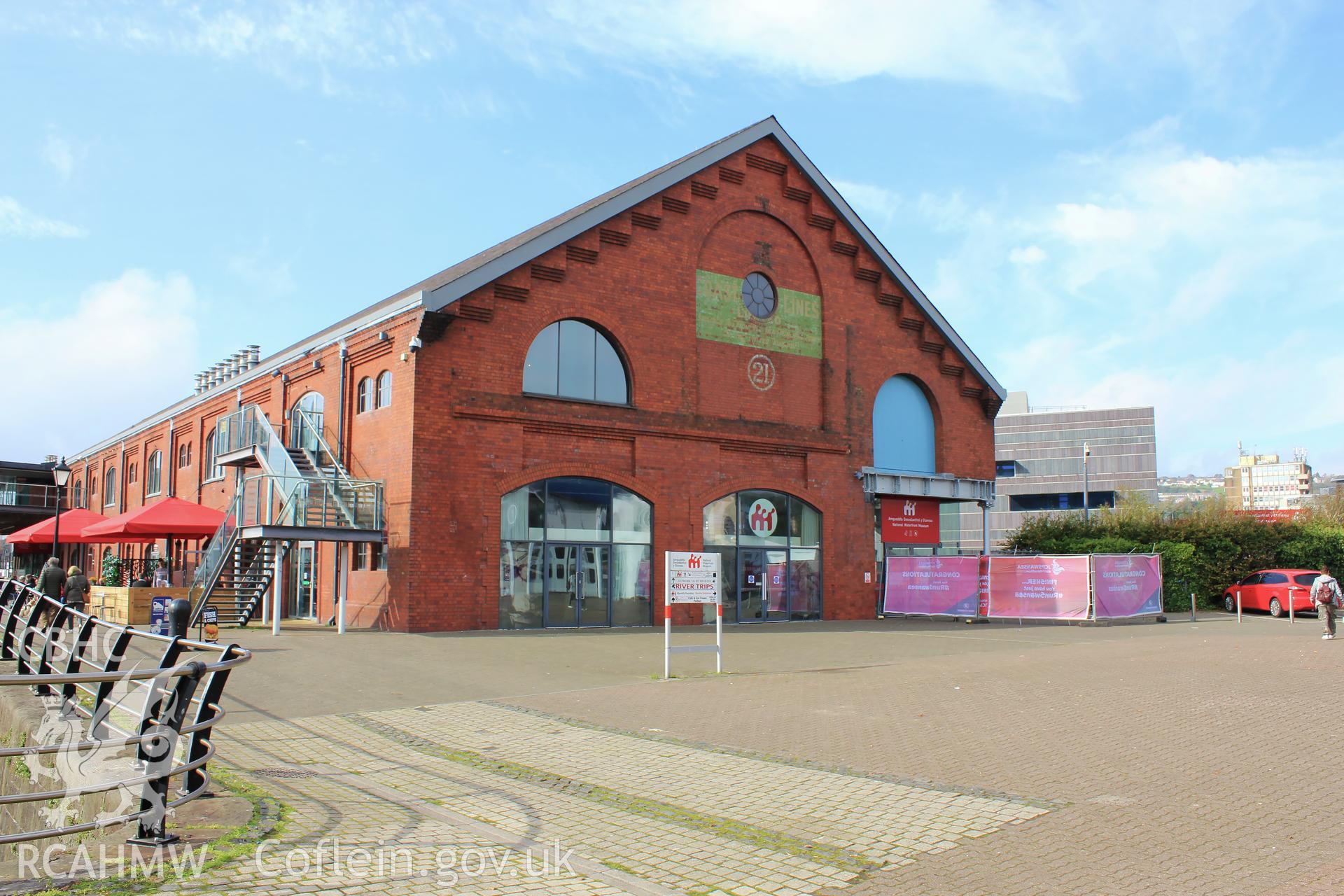 Coast Lines warehouse. East face and long south wall Taken by Meilyr Powel.