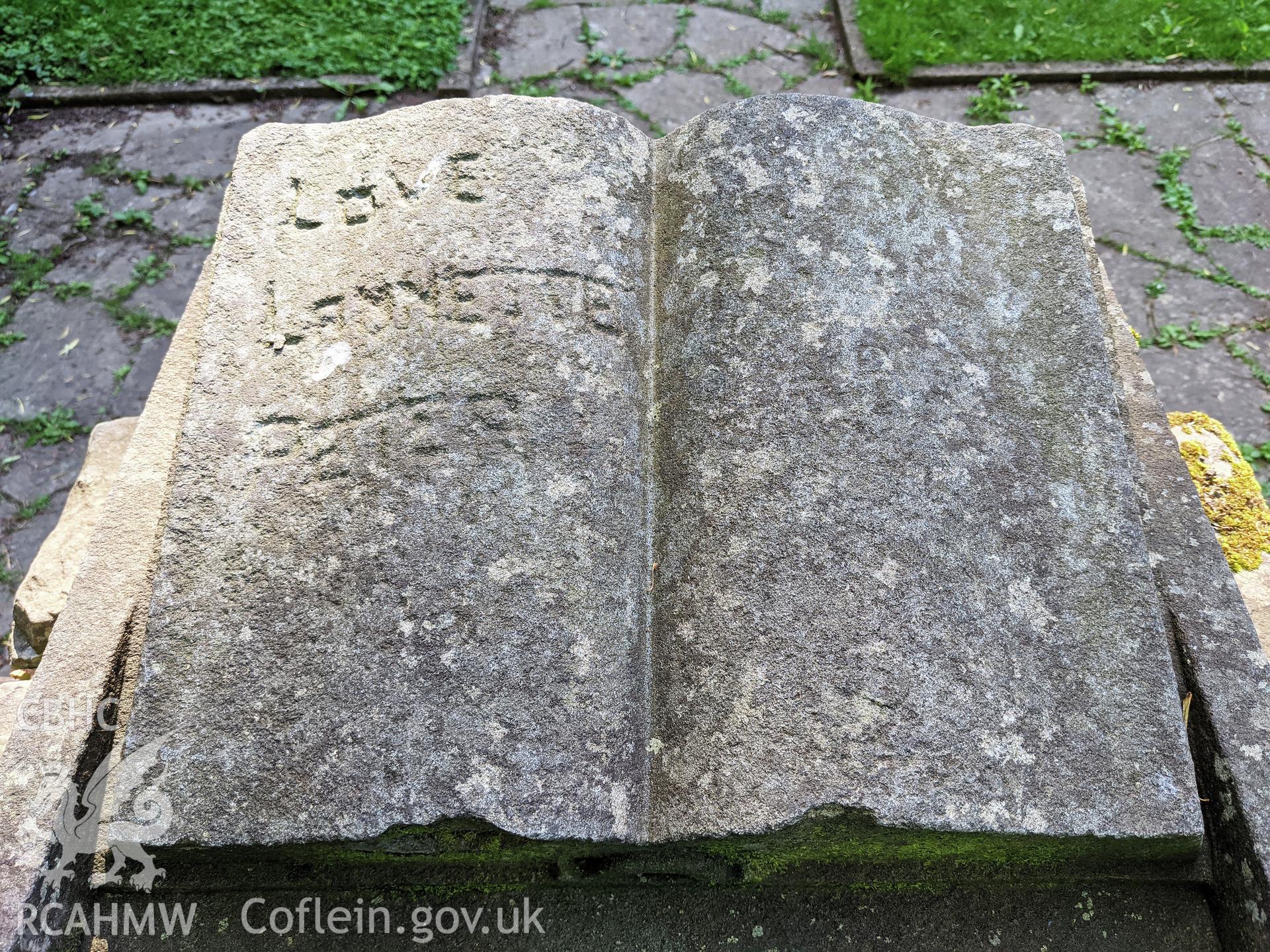 Trinity Well Chapel engraved stone scripture Taken by Meilyr Powel.