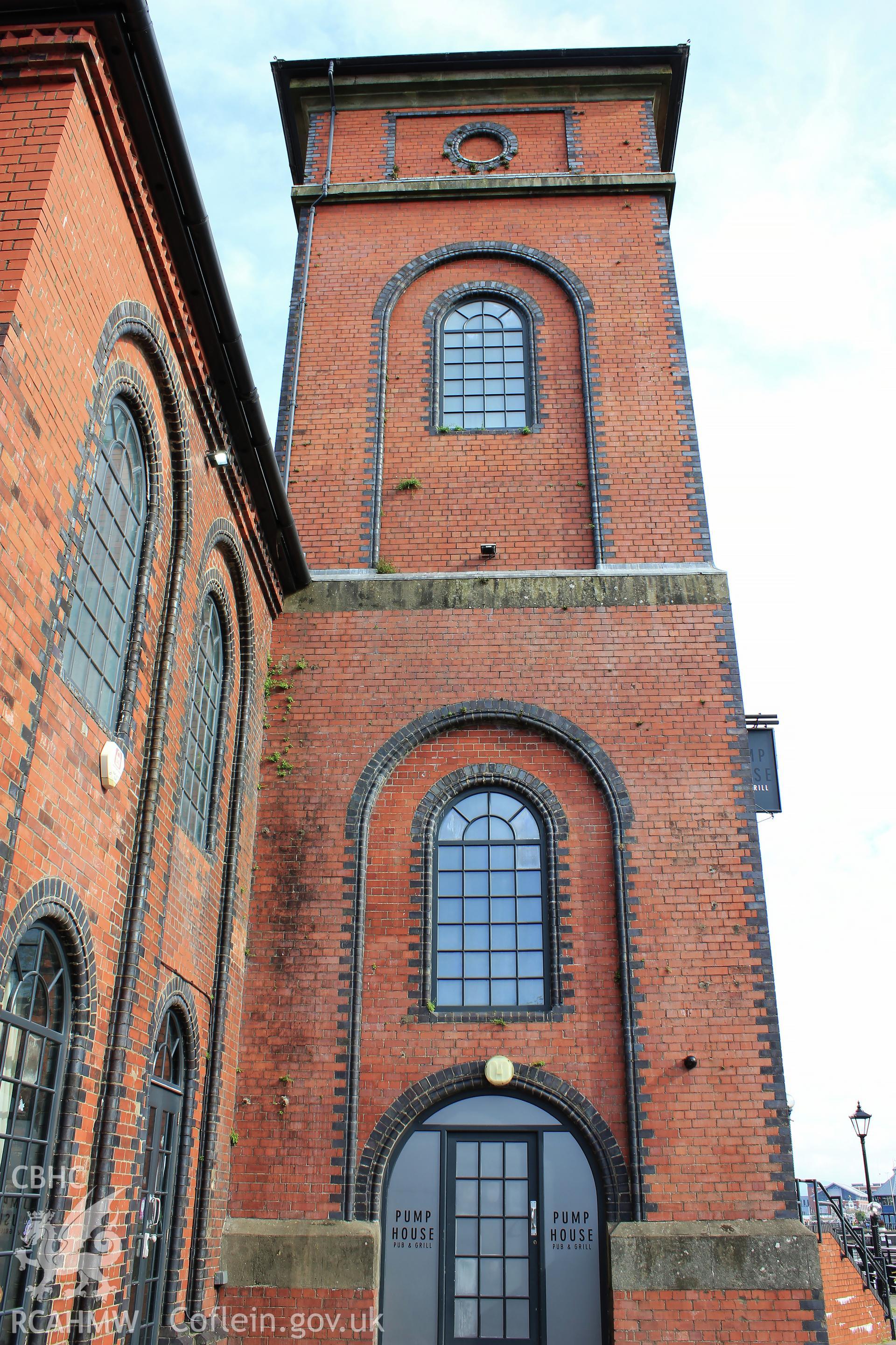 Pump House, Swansea, tower Taken by Meilyr Powel.