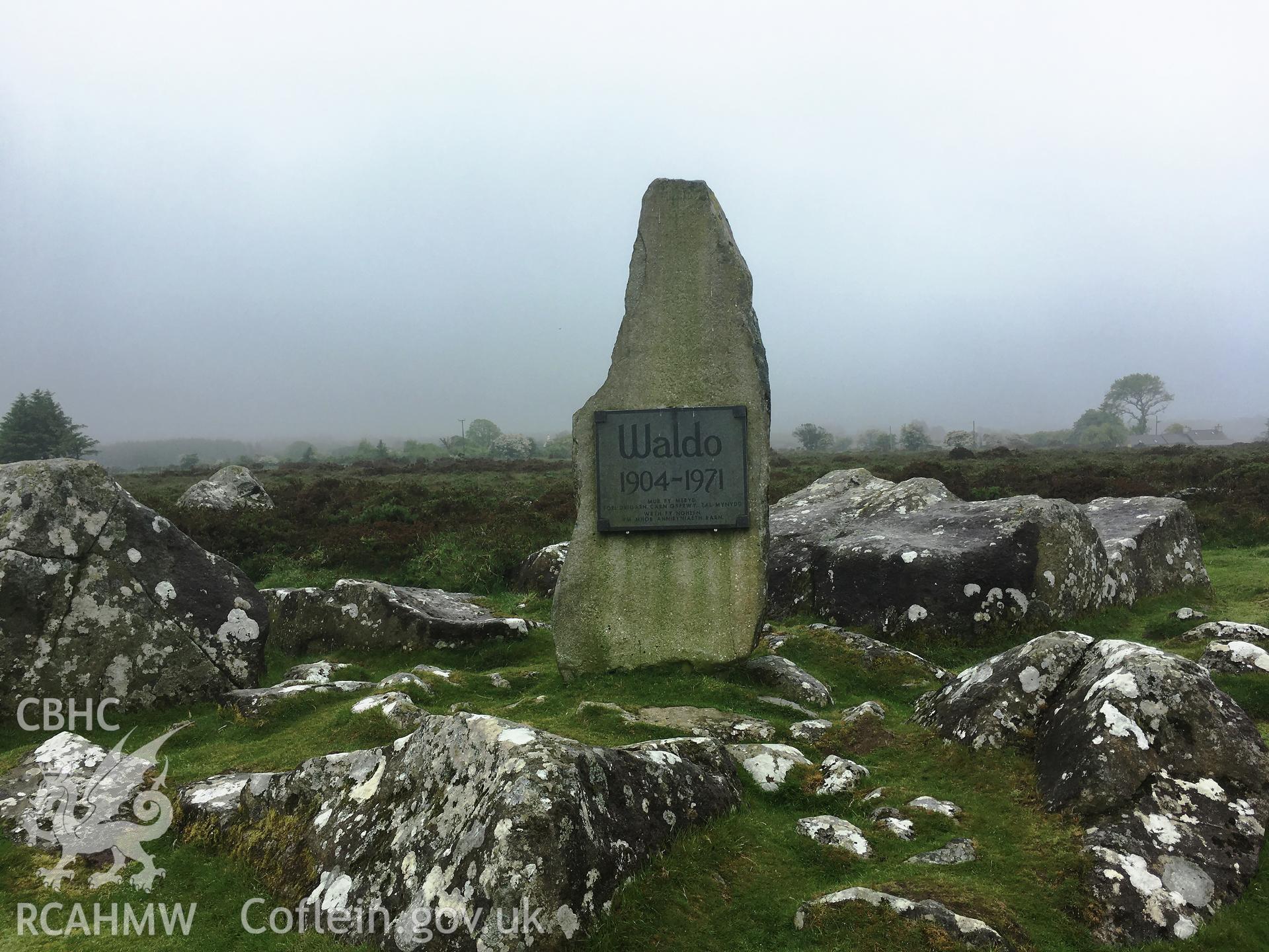 Rhos Fach monument, Carreg Waldo Taken by Meilyr Powel.