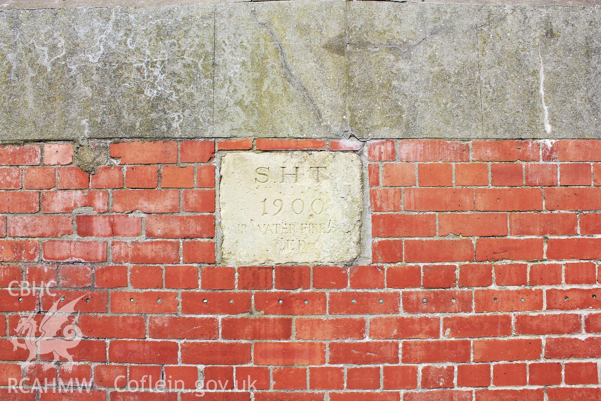 Pump House, Swansea, dated stone 1900 Taken by Meilyr Powel.