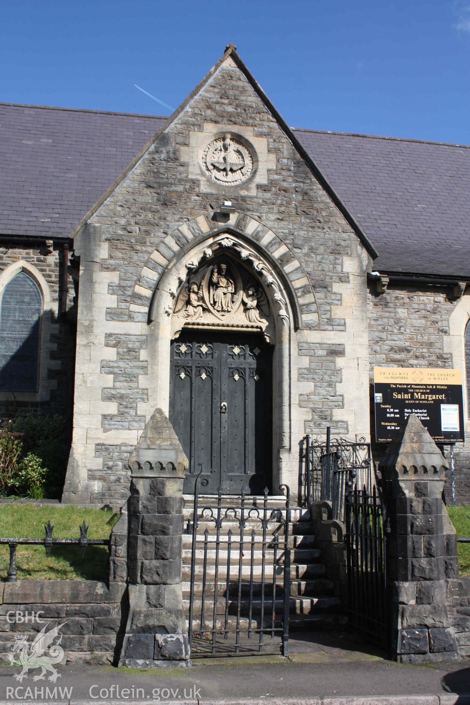 Digital colour photograph showing St Margaret's church, Mountain Ash, taken 18 March, 2022.