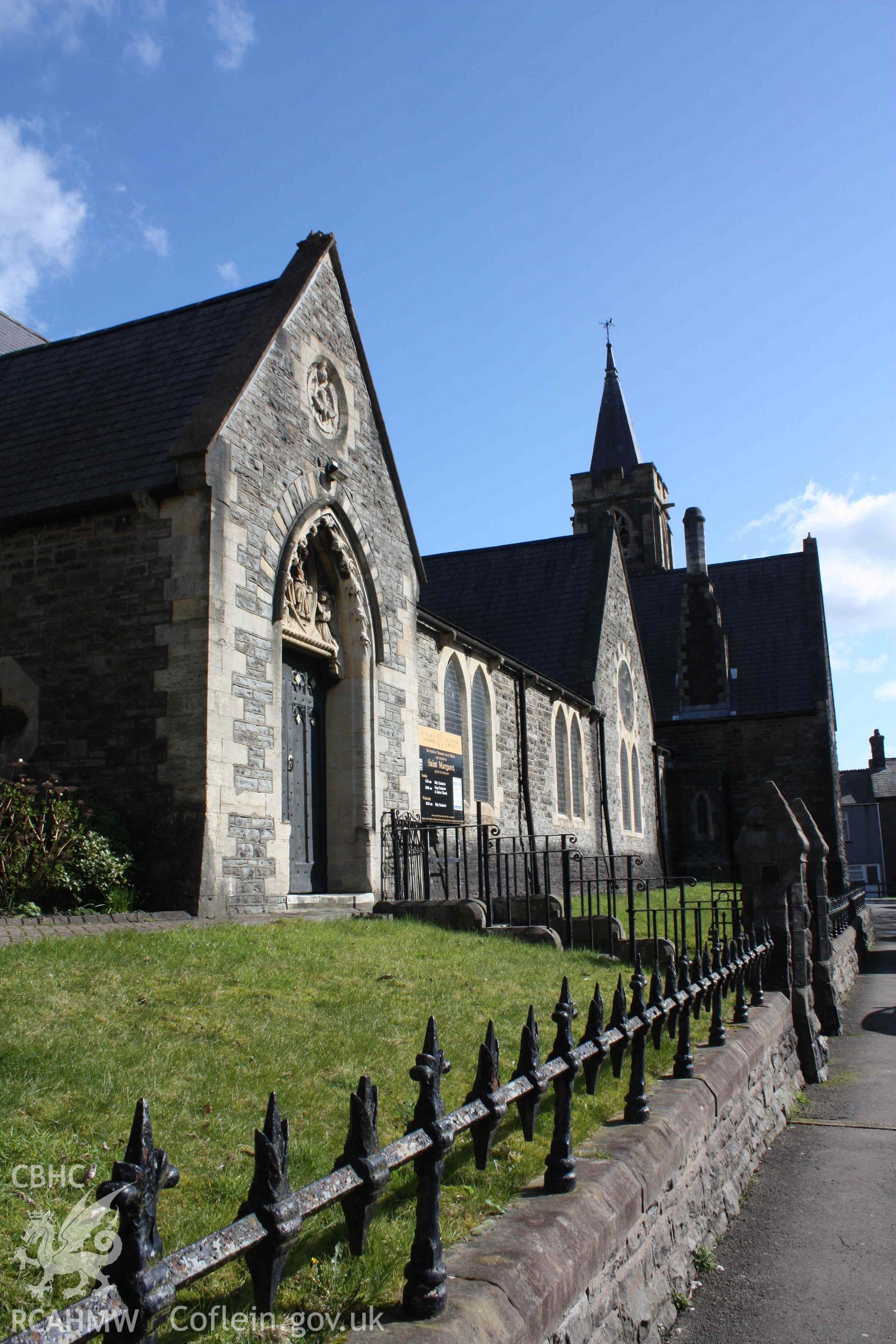 Digital colour photograph showing St Margaret's church, Mountain Ash, taken 18 March, 2022.