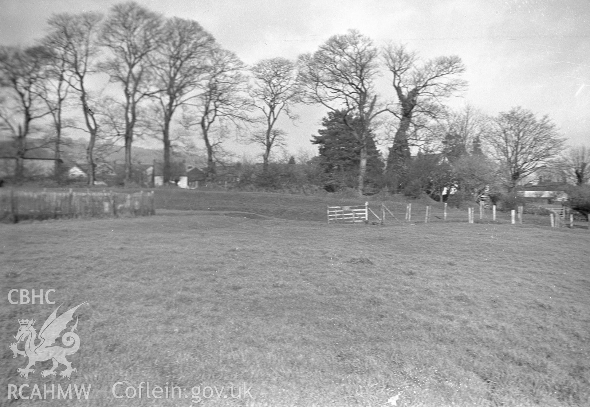 Digital copy of a nitrate negative showing Carmarthen Bulwarks.