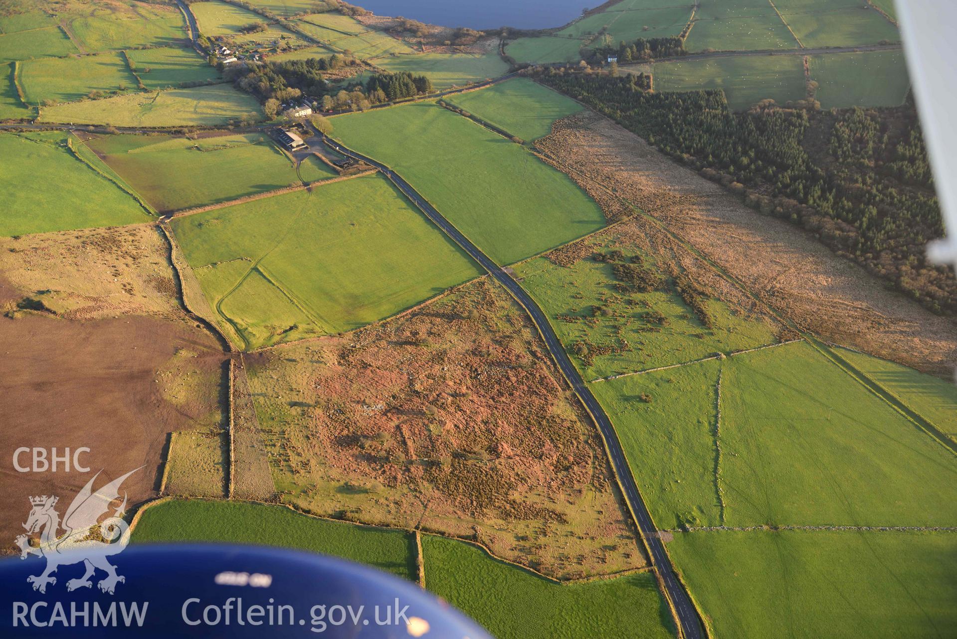 Oblique aerial photograph of New Inn deserted rural settlement taken during the Royal Commission