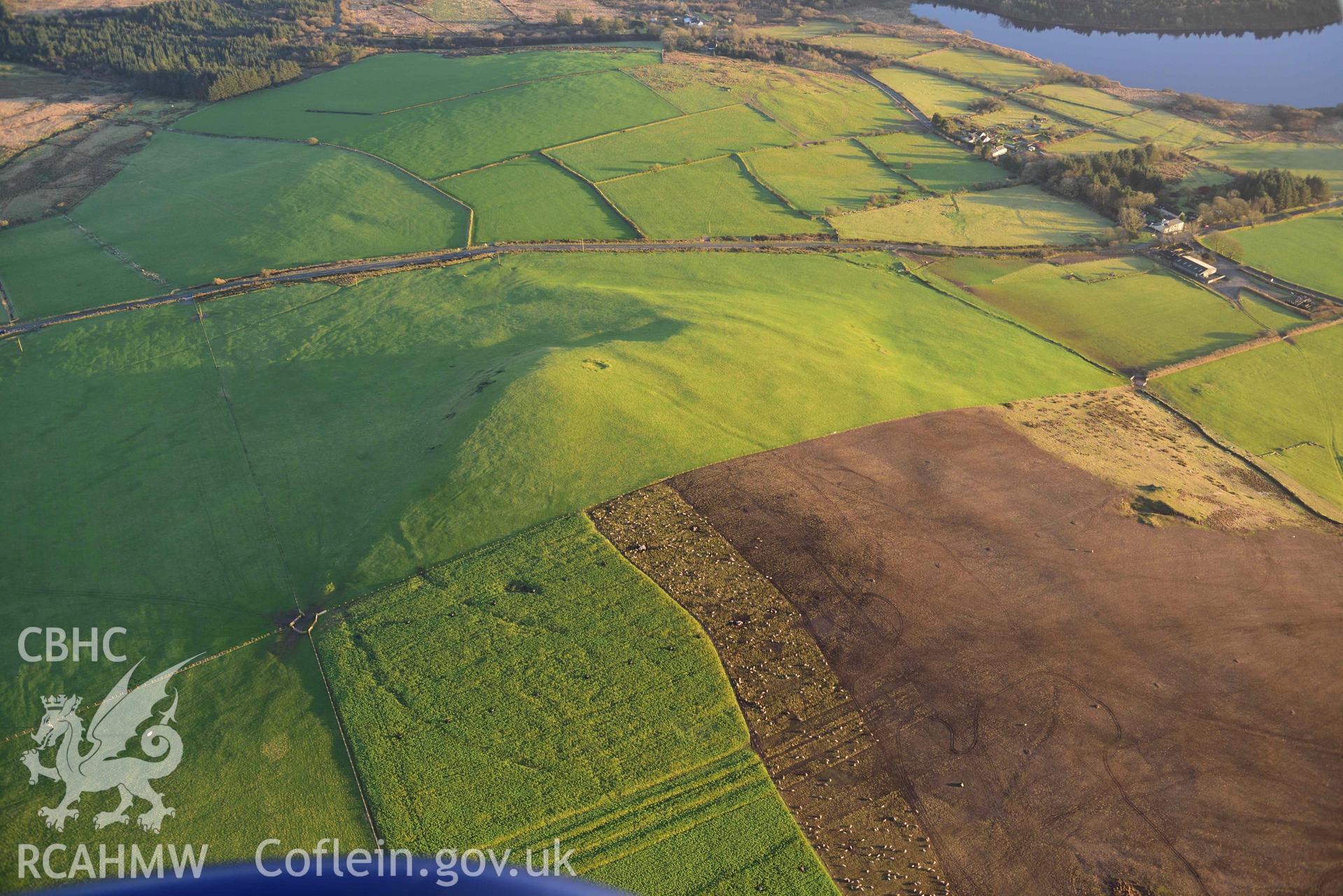 Oblique aerial photograph of Banc Du enclosure taken during the Royal Commission