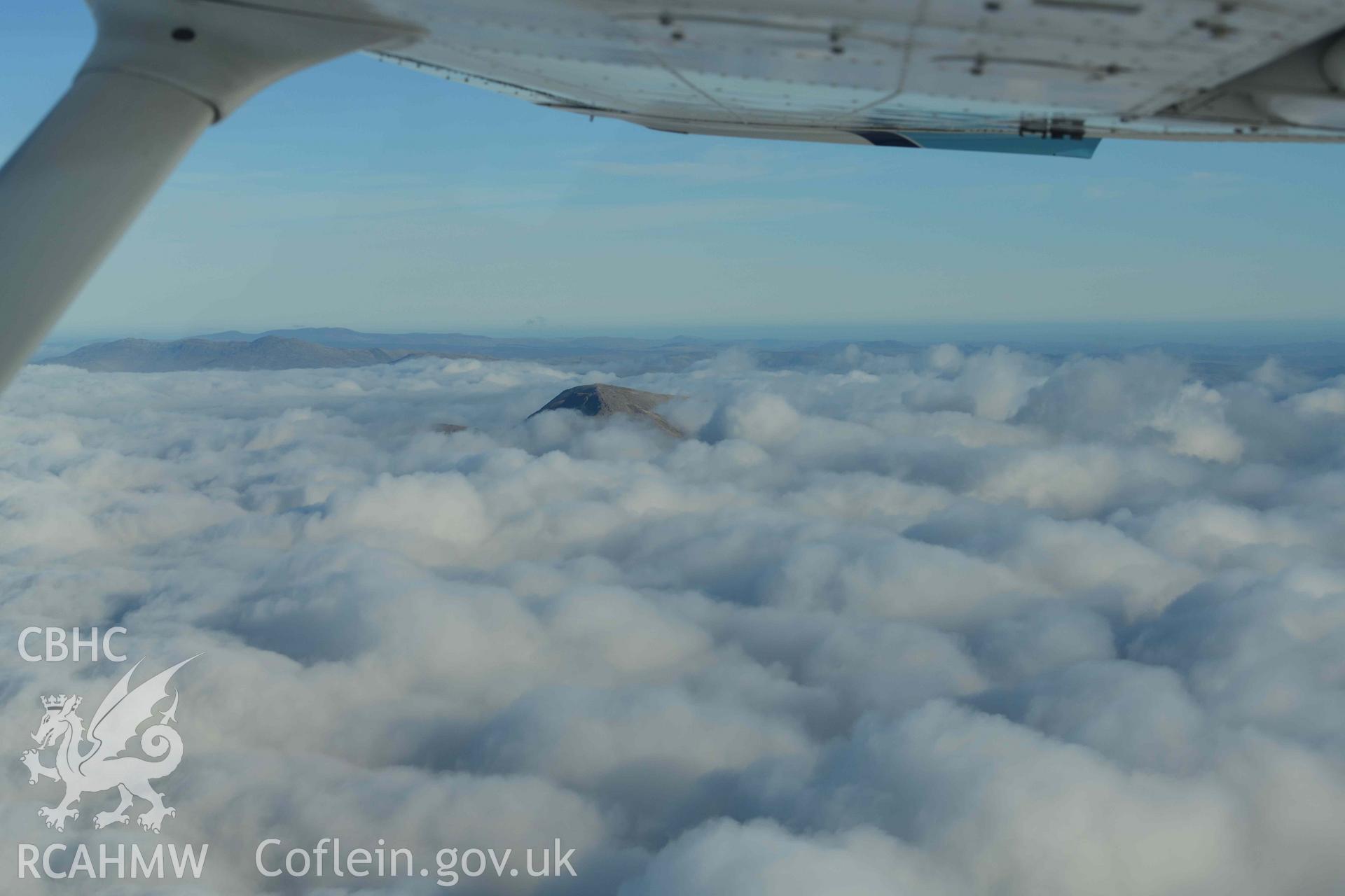 Oblique aerial photograph of Penygadair from the west, taken during the Royal Commission