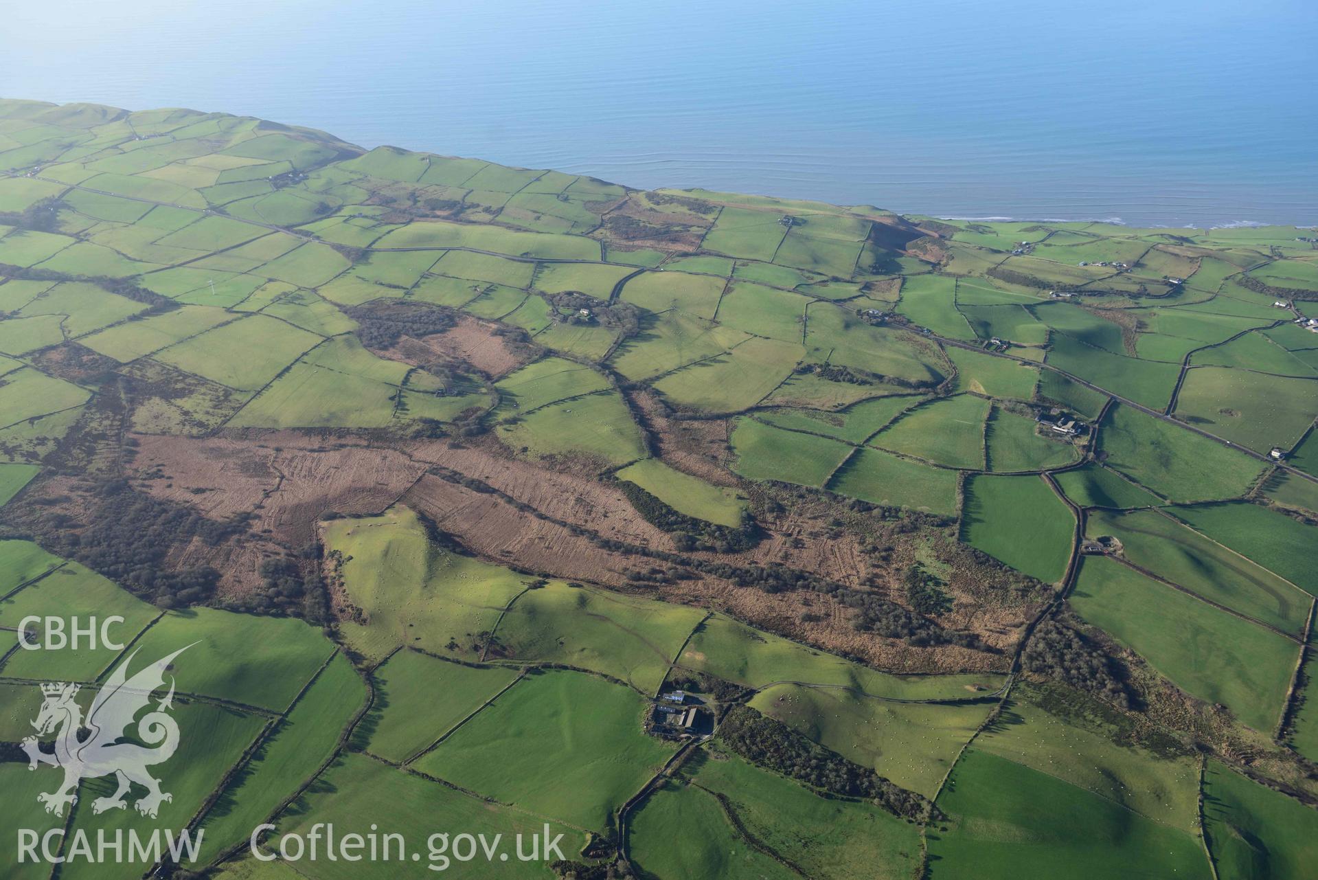 Oblique aerial photograph of Rhos Rhydd taken during the Royal Commission