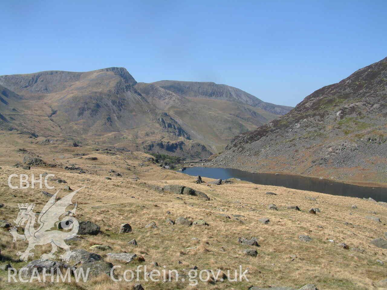 Photograph showing Carneddau IA Hut Group April 2003, taken by John Latham, 2003.