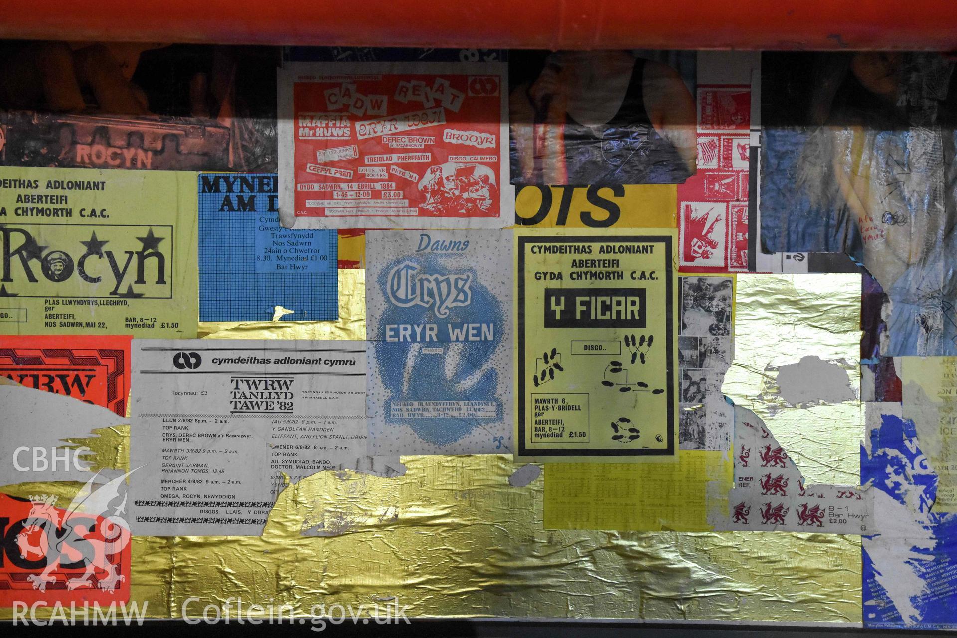 Basement bar- posters.