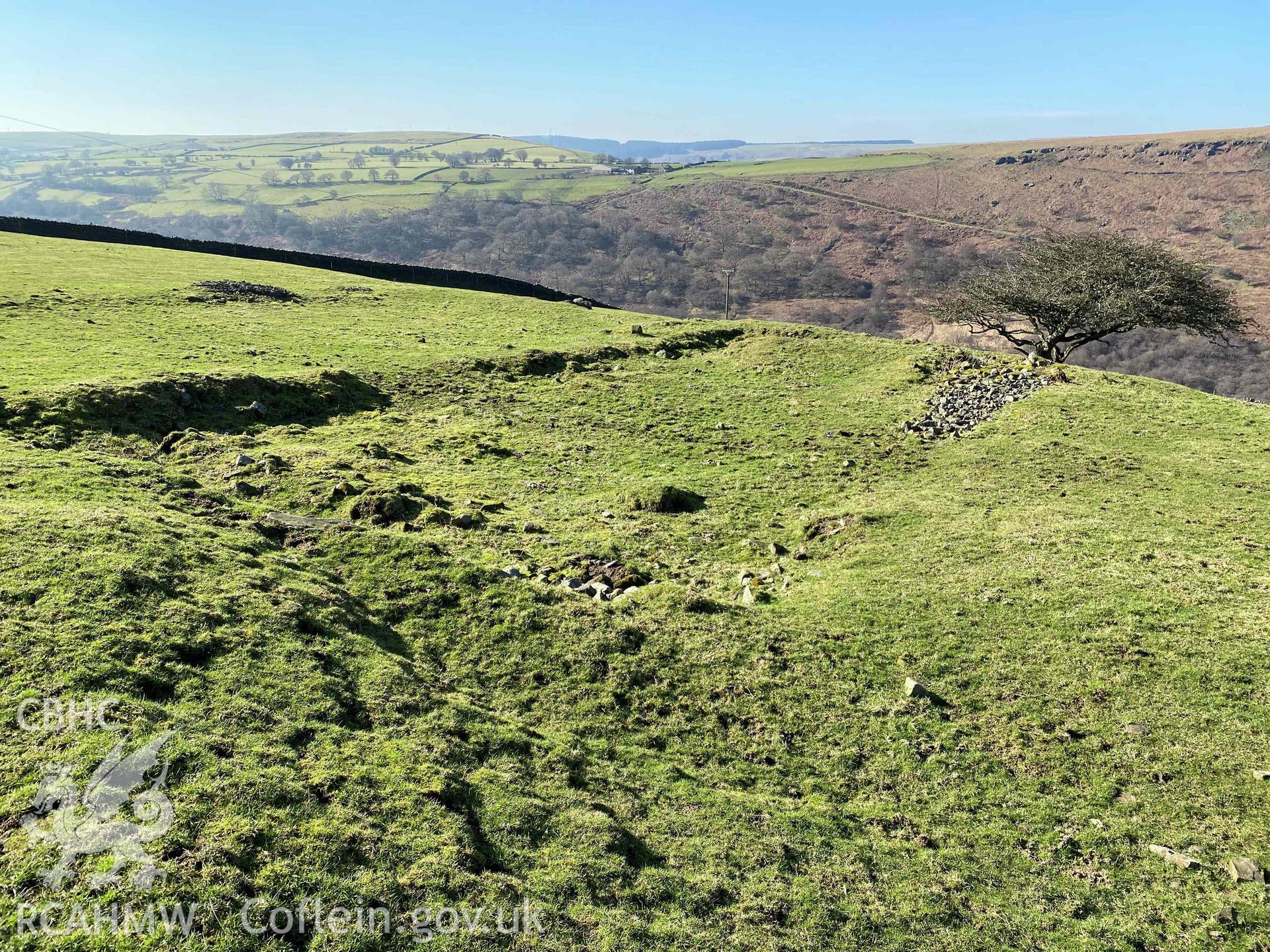 Digital photograph of Coly Uchaf chapel site, produced by Paul Davis in 2020