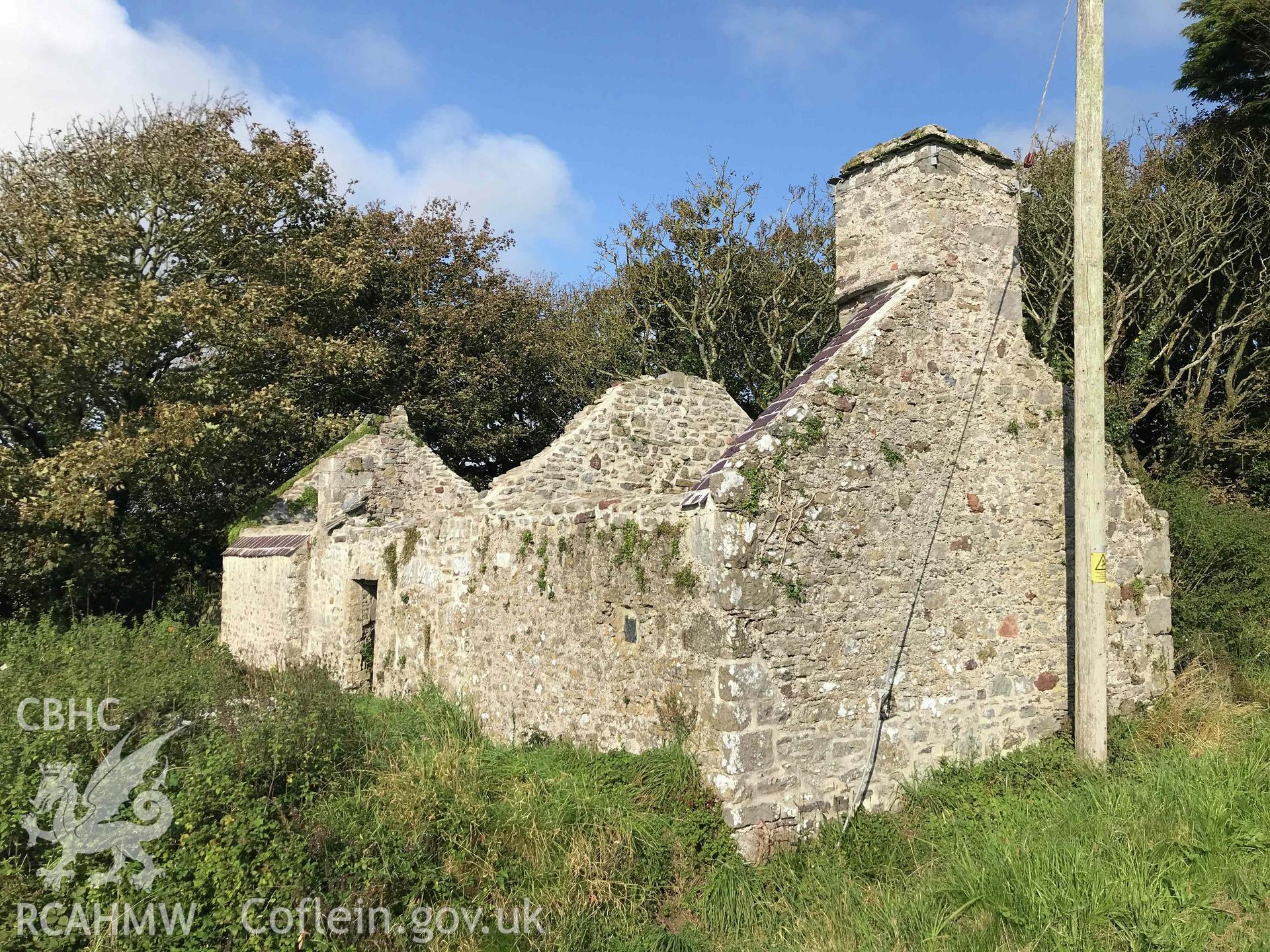 Digital photograph showing general view of Castlemartin old rectory. Produced by Paul Davis in 2020