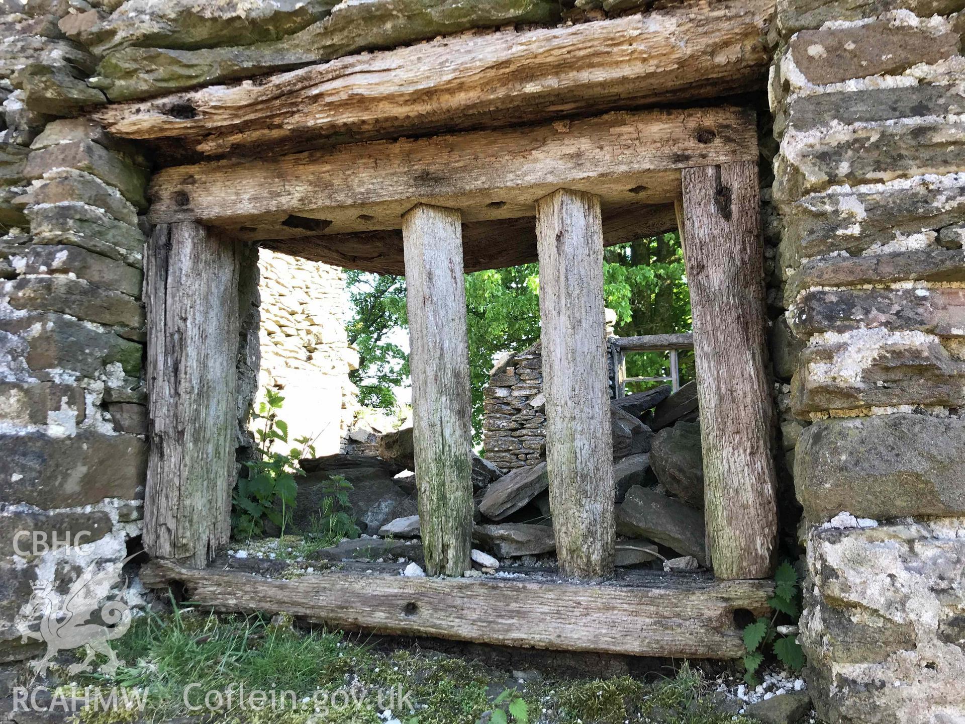 Digital photograph showing hall window at Fforest. Produced by Paul Davis in 2020