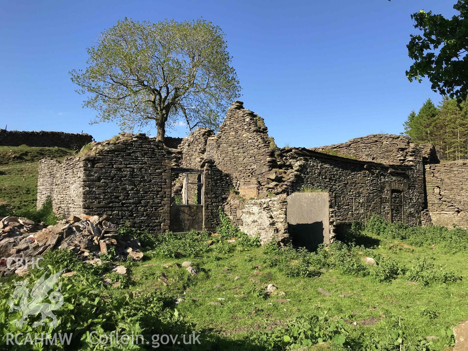 Digital photograph showing general view of the ruins of Fforest. Produced by Paul Davis in 2020