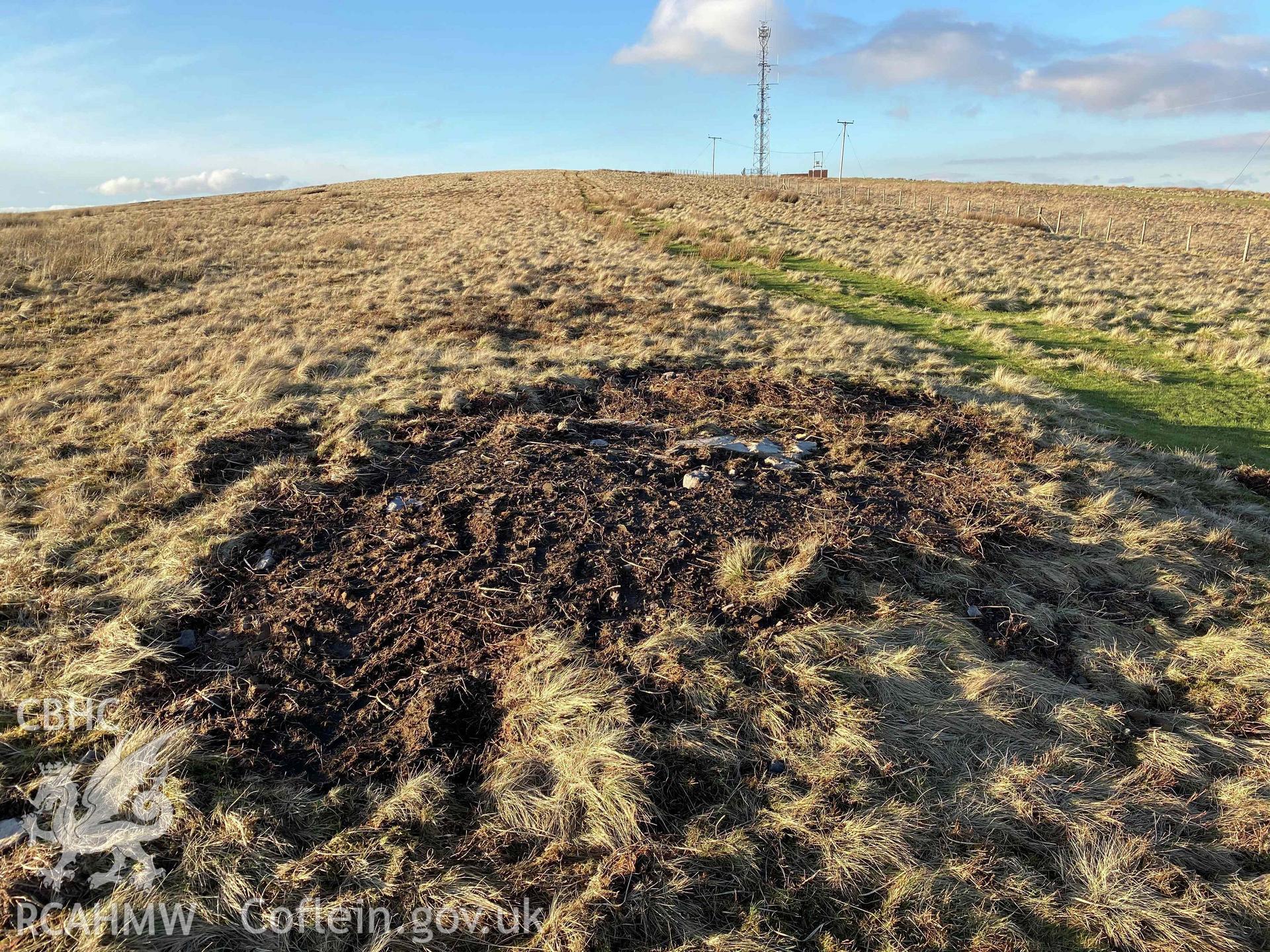 Digital photograph of Cistfaen round barrow, produced by Paul Davis in 2020