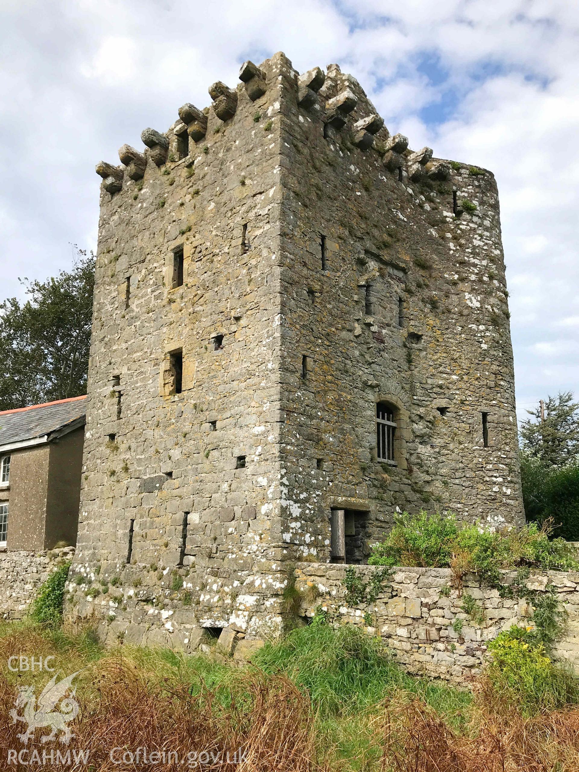 Digitised photograph of Angle Tower. Produced by Paul Davis in 2020