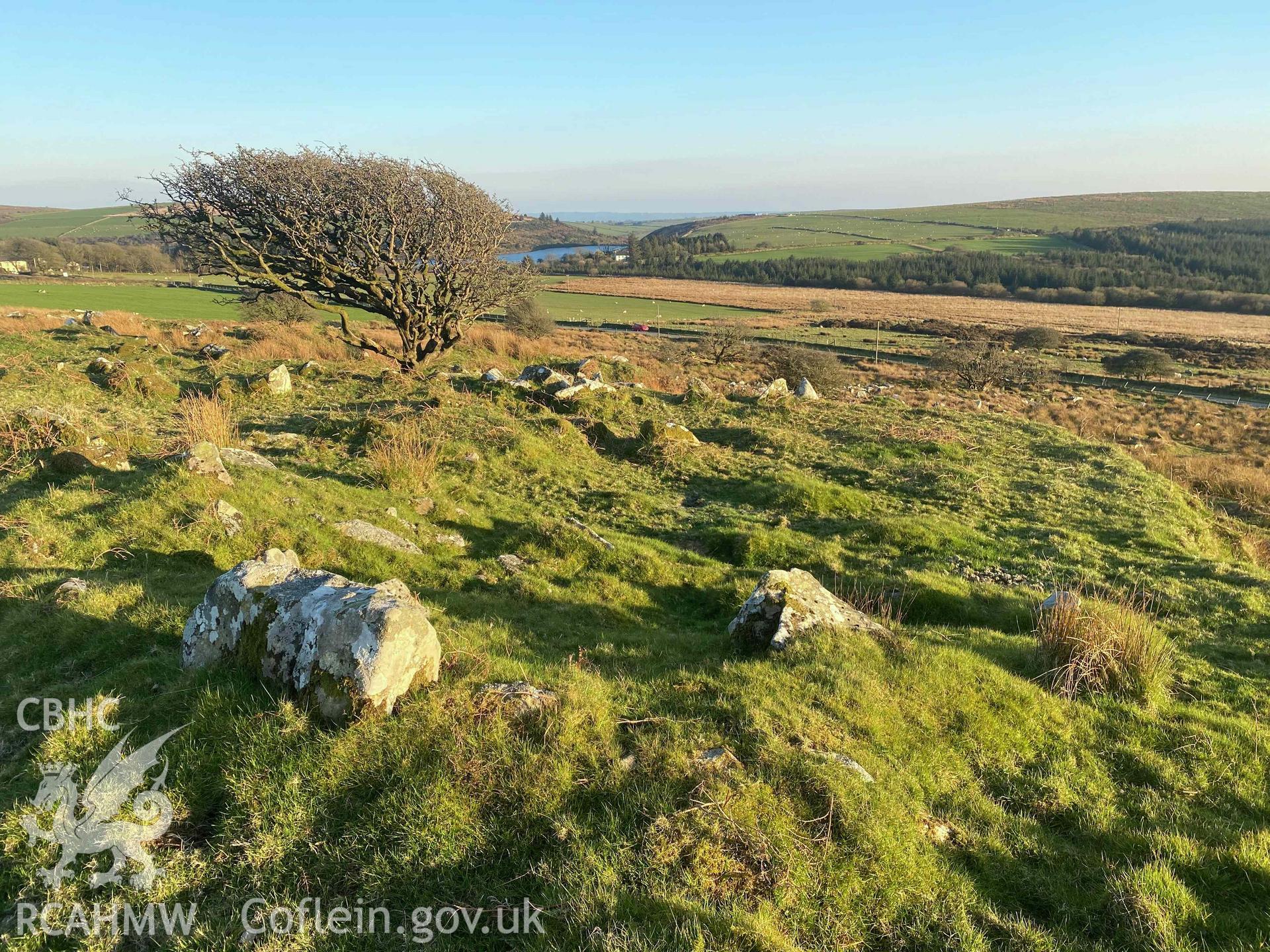 Digital photograph showing detailed view of New Inn deserted medieval village, produced by Paul Davis in 2020