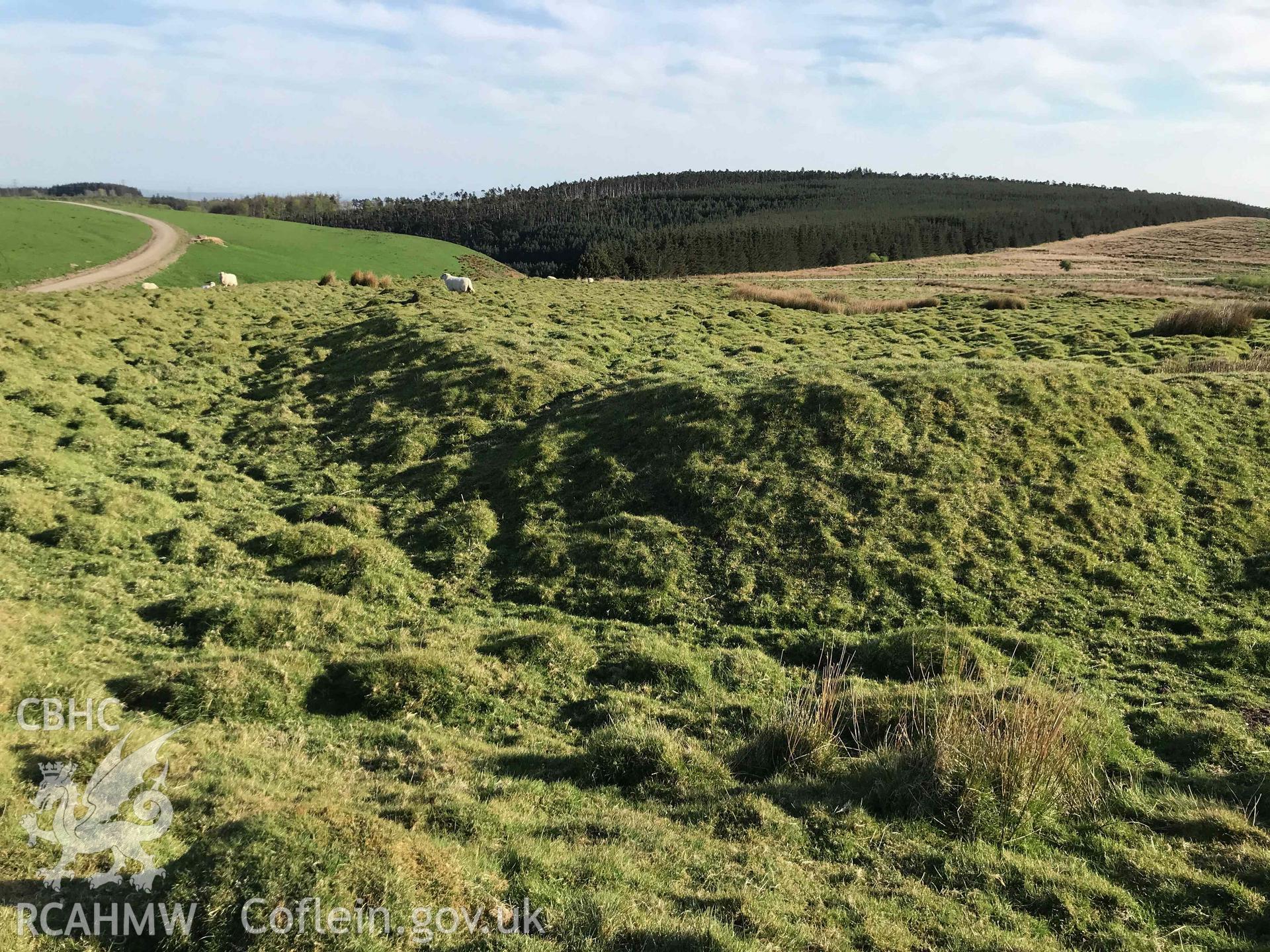 Digital photograph showing general view of Caer Blaen-y-Cwm, produced by Paul Davis in 2020