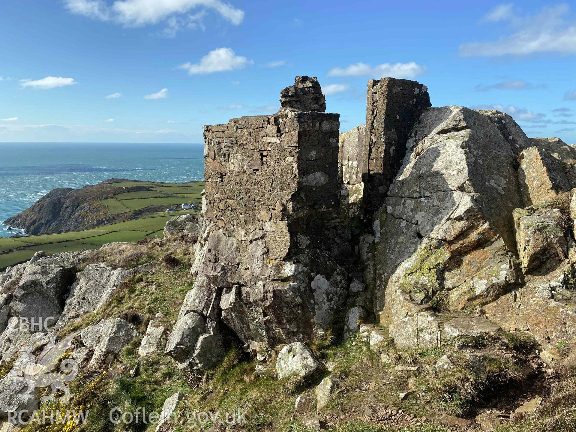 Digital photograph of possible Second World War observation post at Garn Fawr camp, produced by Paul Davis in 2020