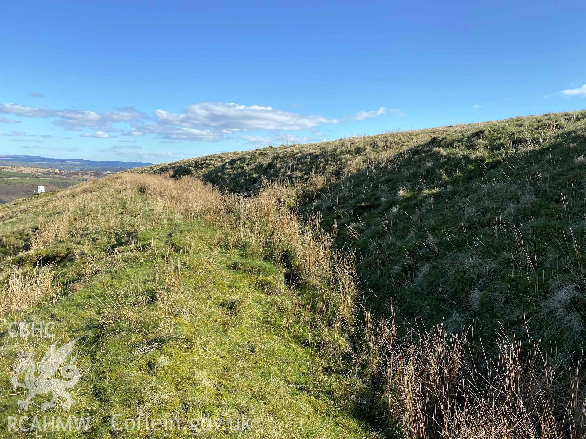 Digital photograph of Tor Clawdd Dyke, produced by Paul Davis in 2020