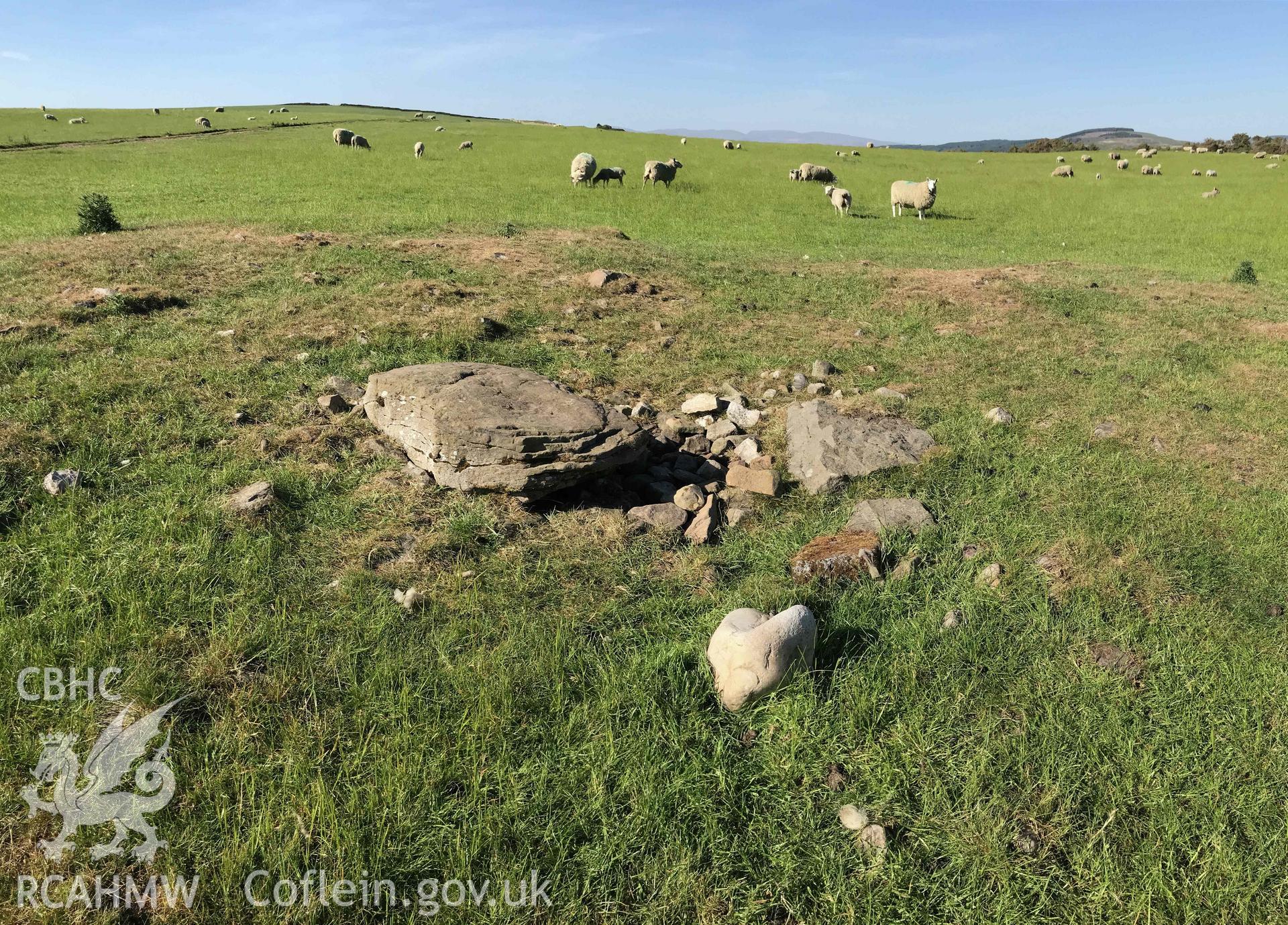 Digital photograph of Carn Bica cairn, produced by Paul Davis in 2020