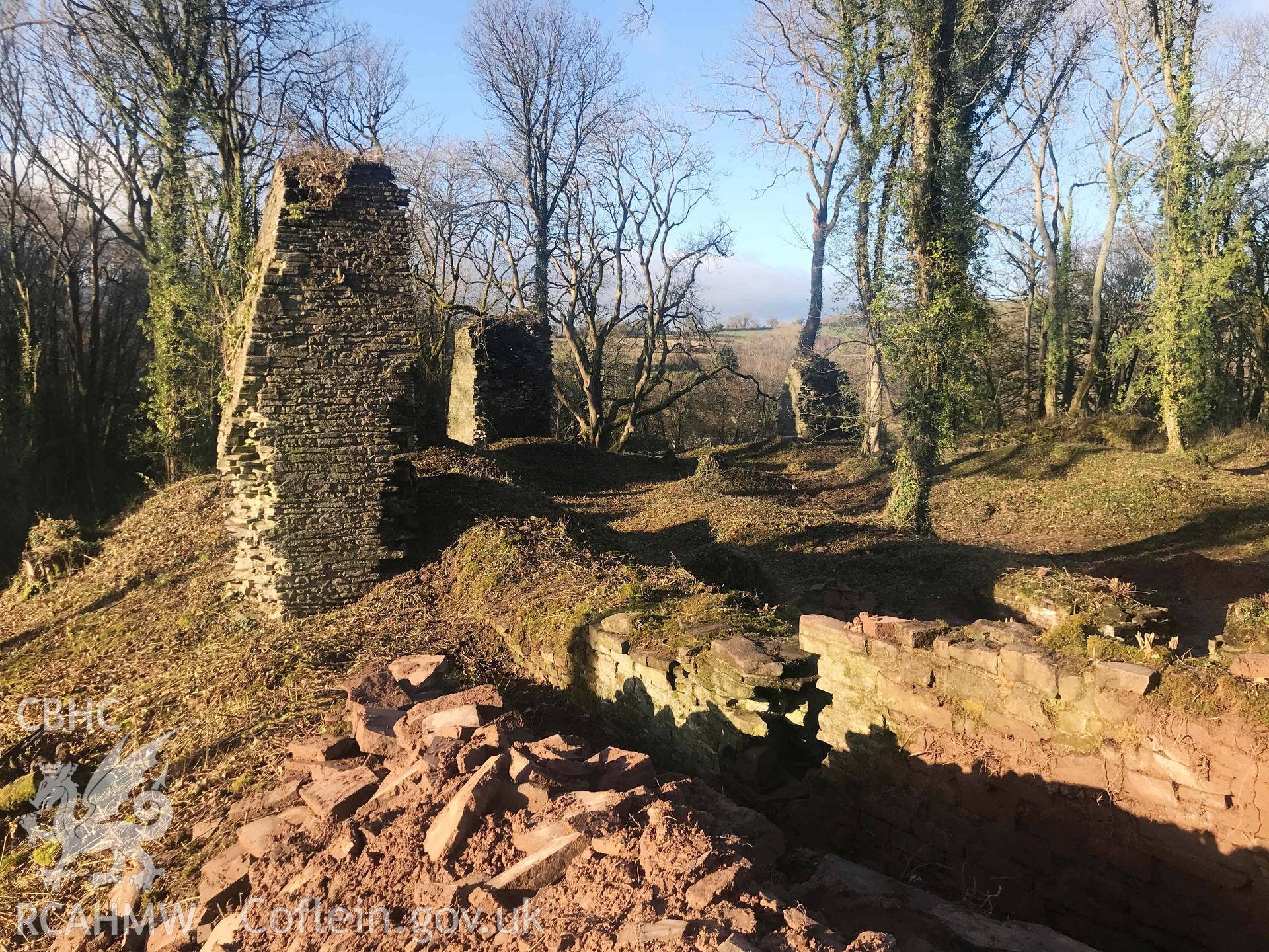 Digital photograph of Blaenllyfni Castle, produced by Paul Davis in 2020