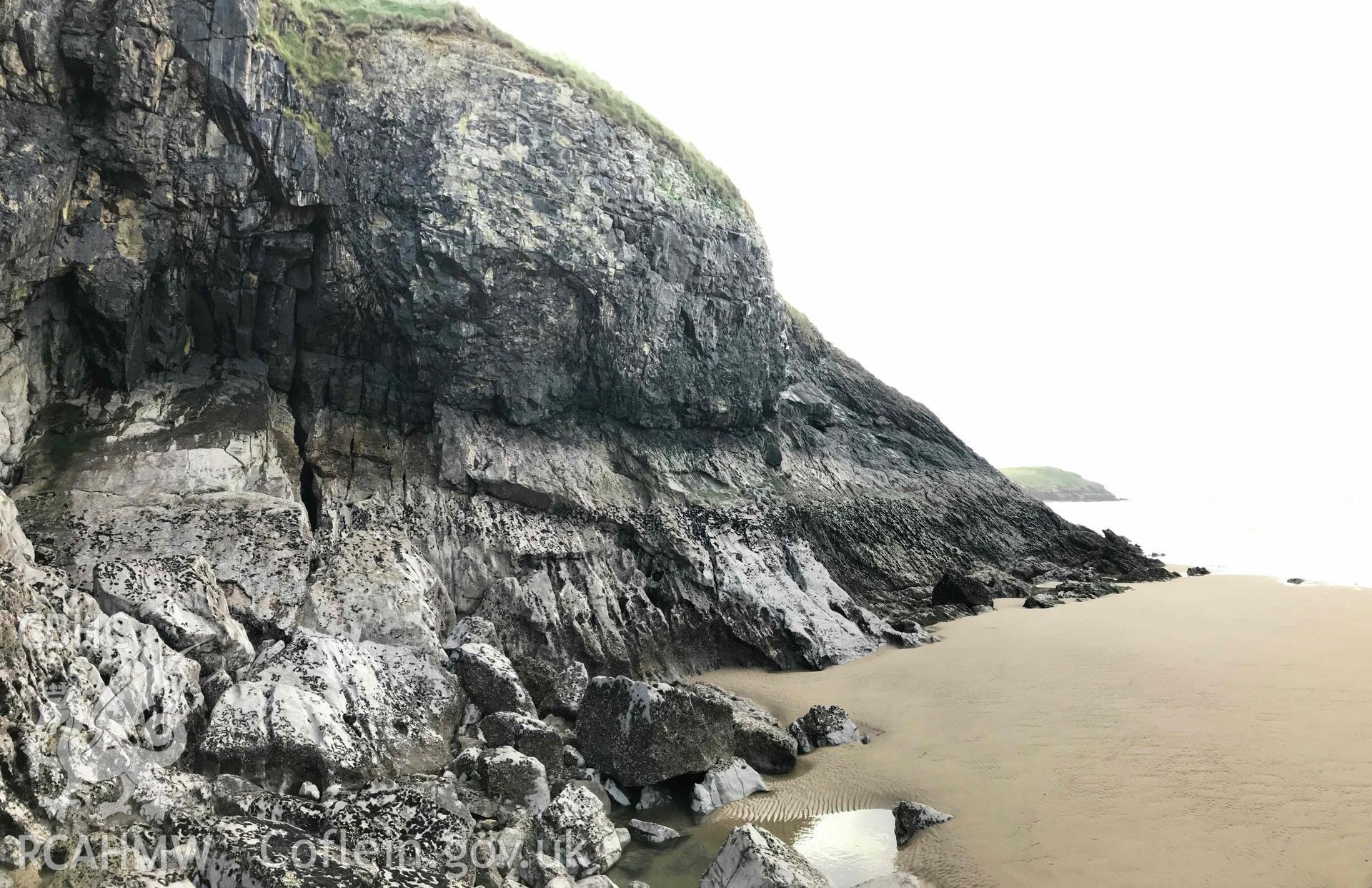 Digital photograph of Culver Hole cave, produced by Paul Davis in 2020