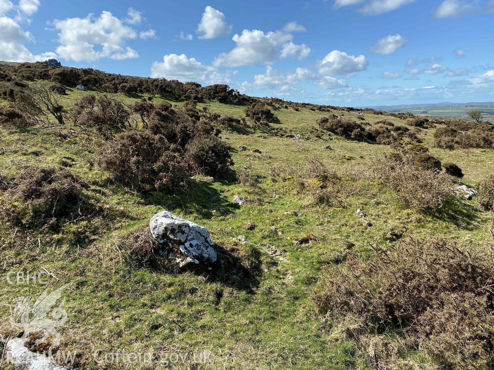 Digital photograph of Bryn Hyfryd possible settlement, produced by Paul Davis in 2020