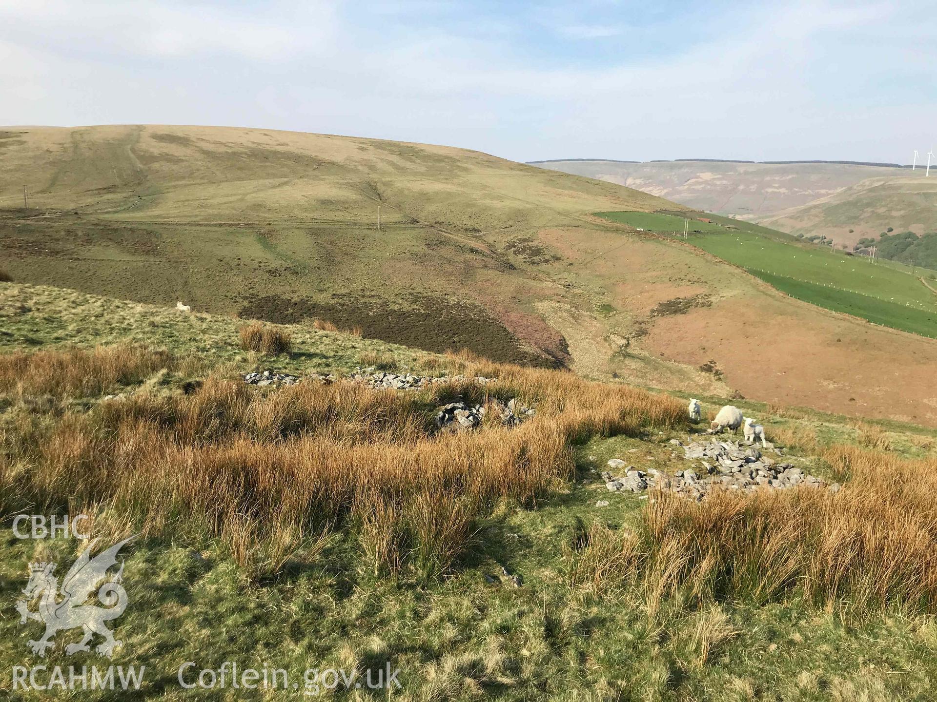 Digital photograph of Garn Lwyd ring cairn, produced by Paul Davis in 2020