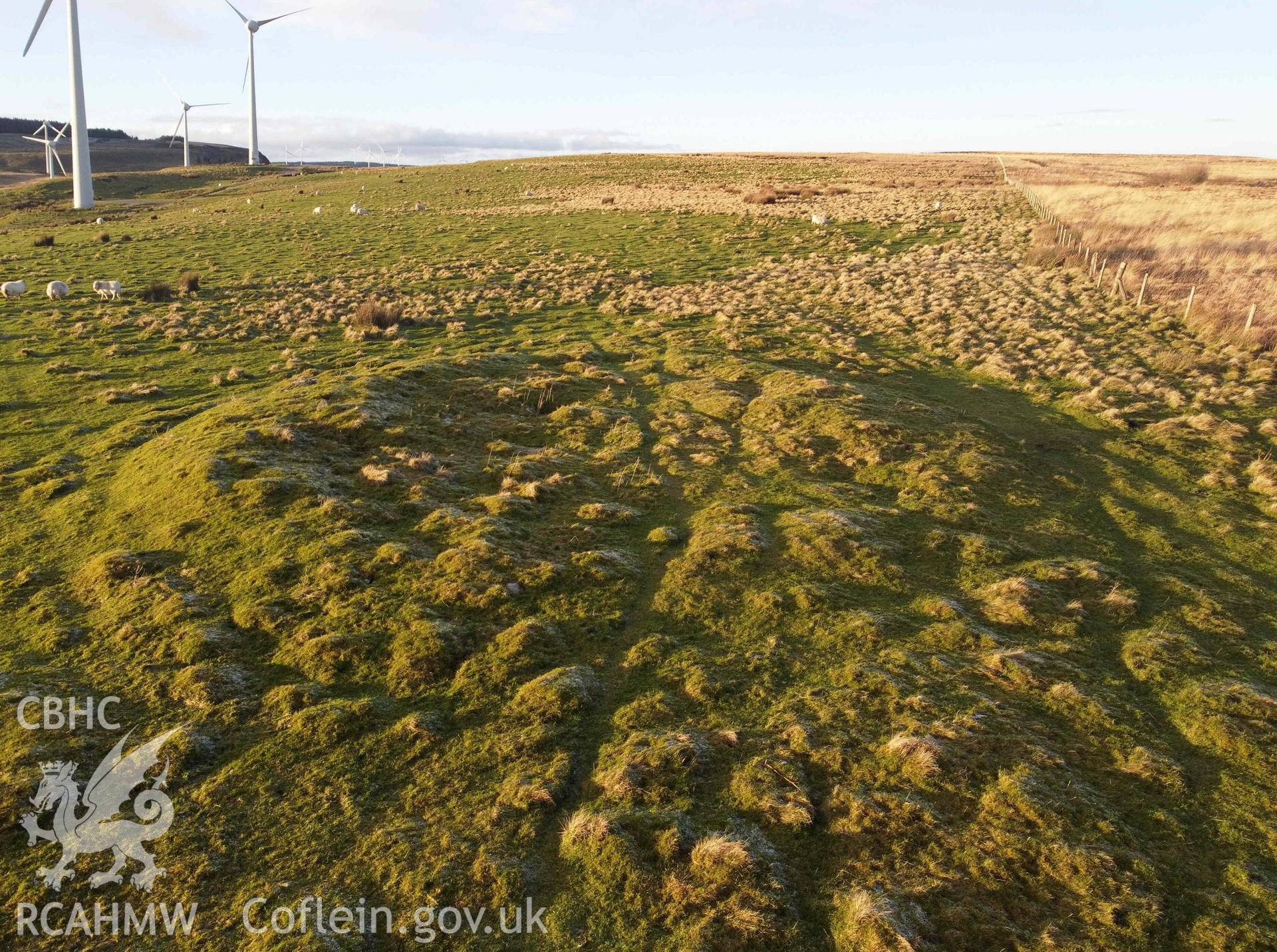 Digital photograph showing detailed view of Cefn-y-Rhondda cairn, produced by Paul Davis in 2020