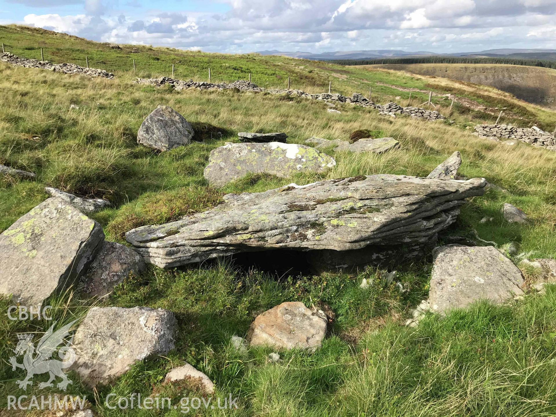 Digital photograph of  Tarren Maerdy cairn, produced by Paul Davis in 2020