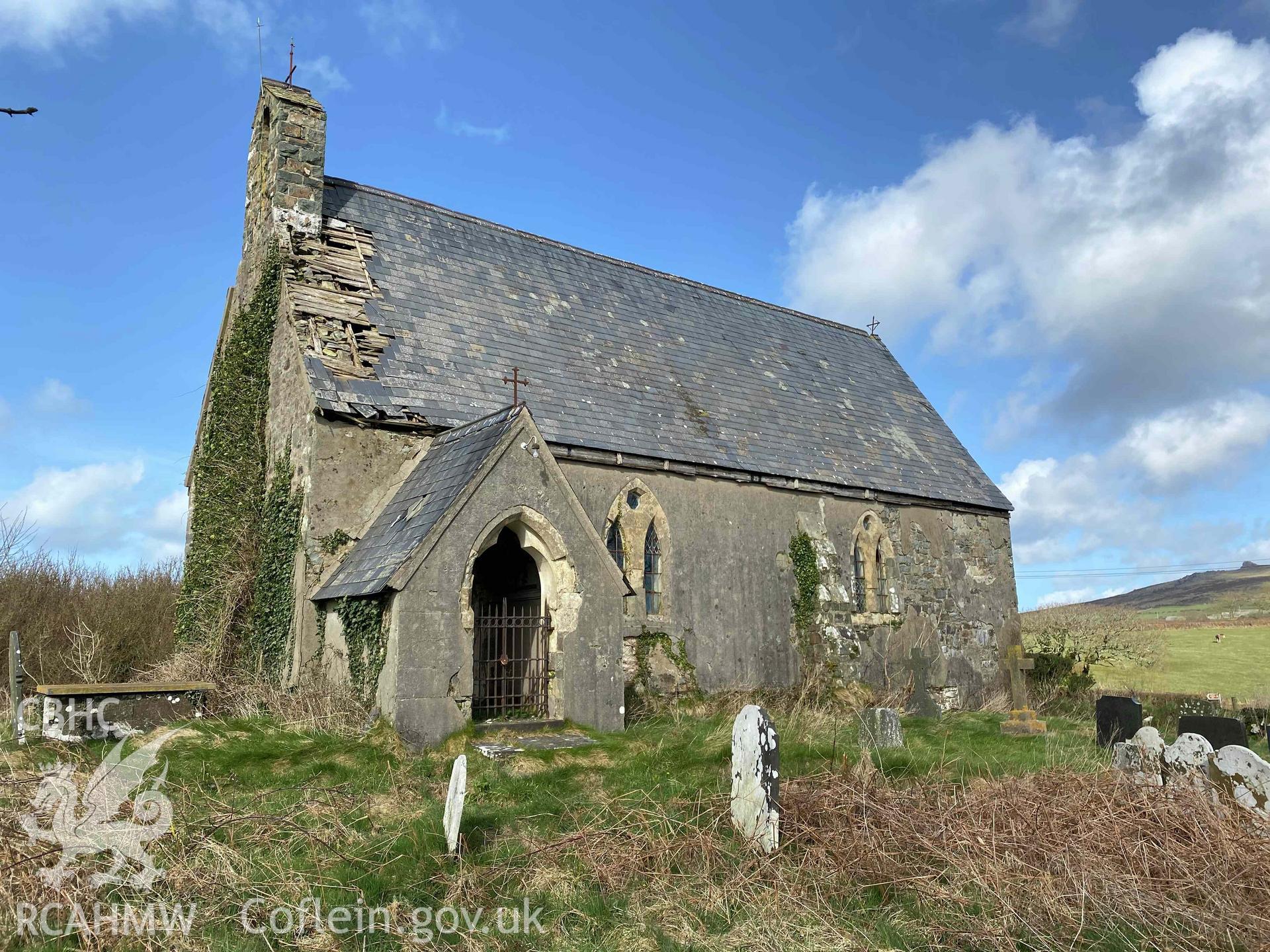 Digital photograph of St David's Church, Llanllawer, produced by Paul Davis in 2020