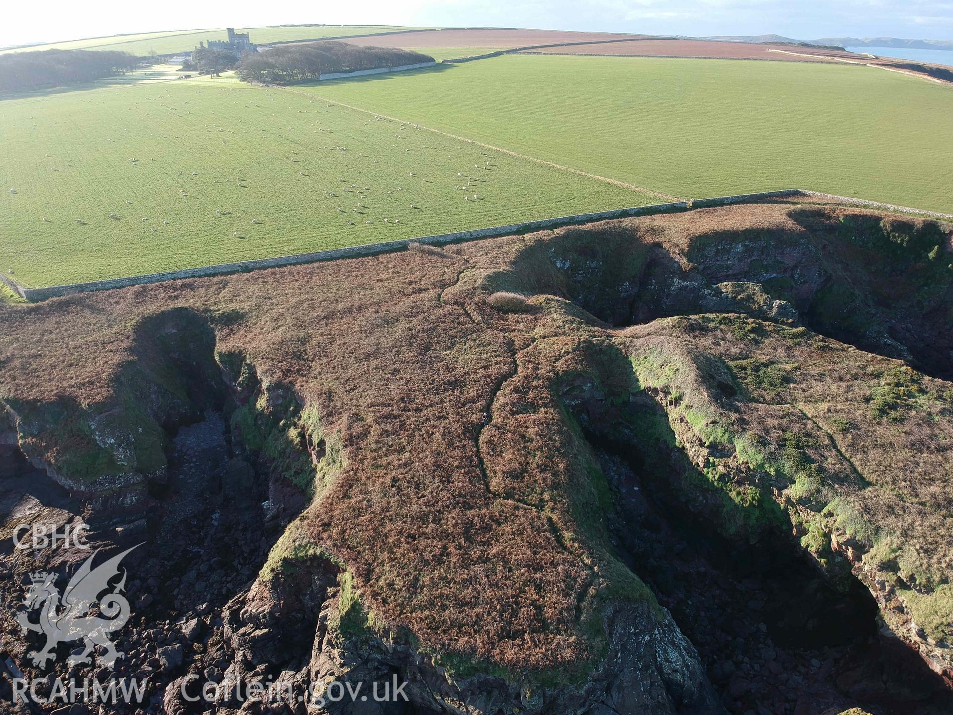 Digital photograph of Castle Head First World War practice trenches, produced by Paul Davis in 2020