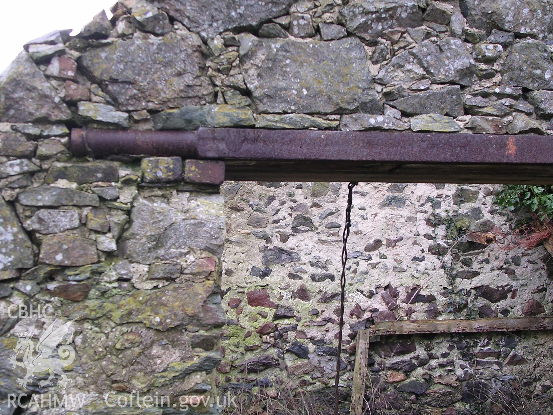 Digital photograph of the exterior of a disused building, near the mill.