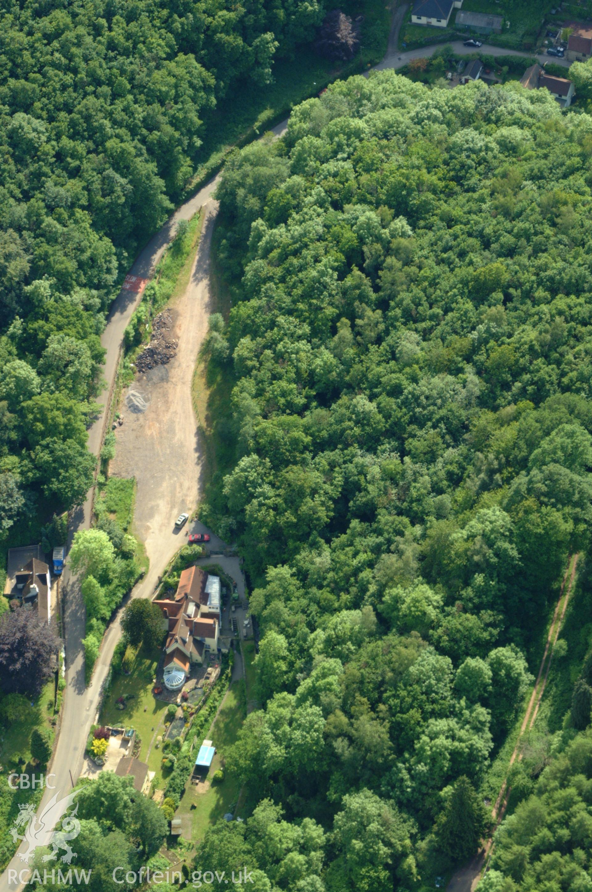 RCAHMW colour oblique aerial photograph of Lower Wireworks, Tintern taken on 02/06/2004 by Toby Driver