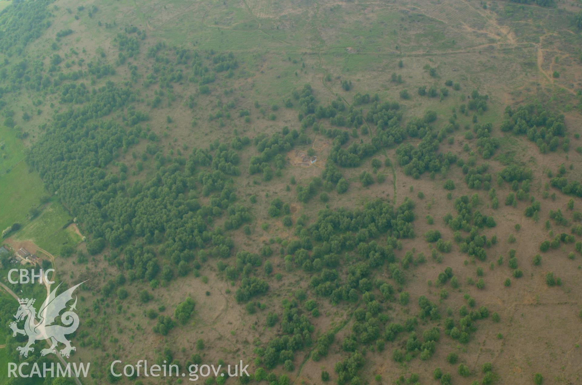 RCAHMW colour oblique aerial photograph of field system at Grey Hill taken on 26/05/2004 by Toby Driver