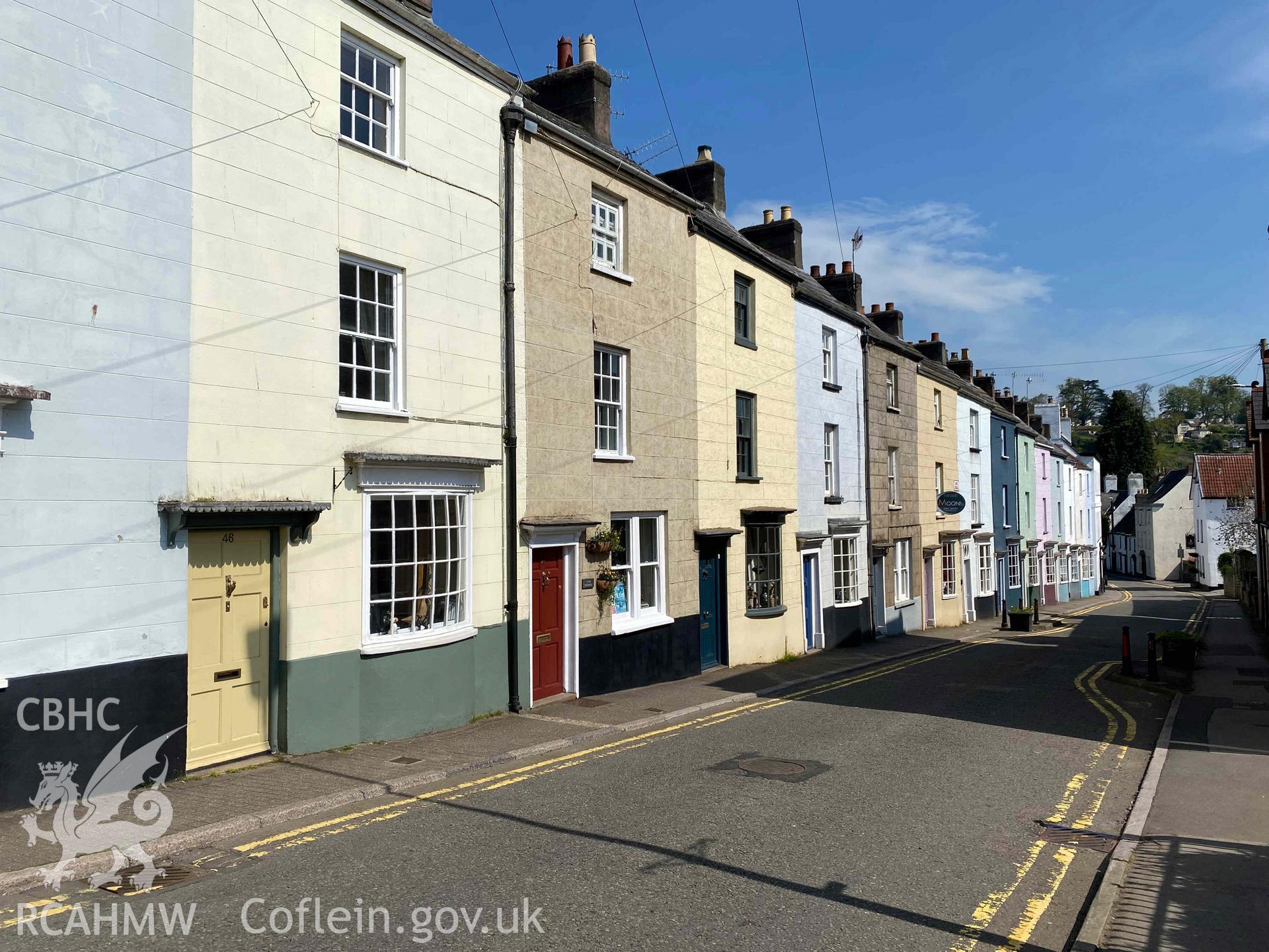 Digital photograph of Castle Terrace, Chepstow, produced by Paul Davis in 2023