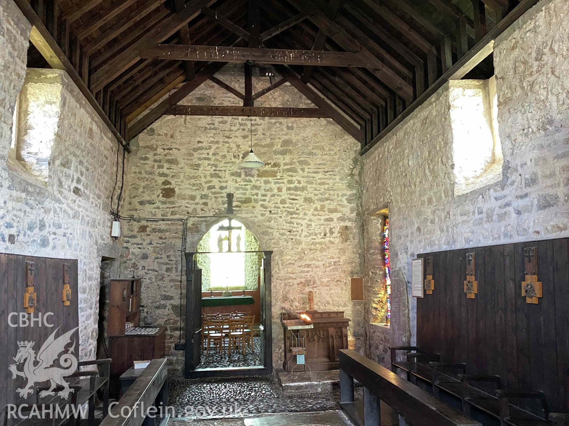 Digital photograph of St Mary's Priory's church, Caldey Island, produced by Paul Davis in 2023