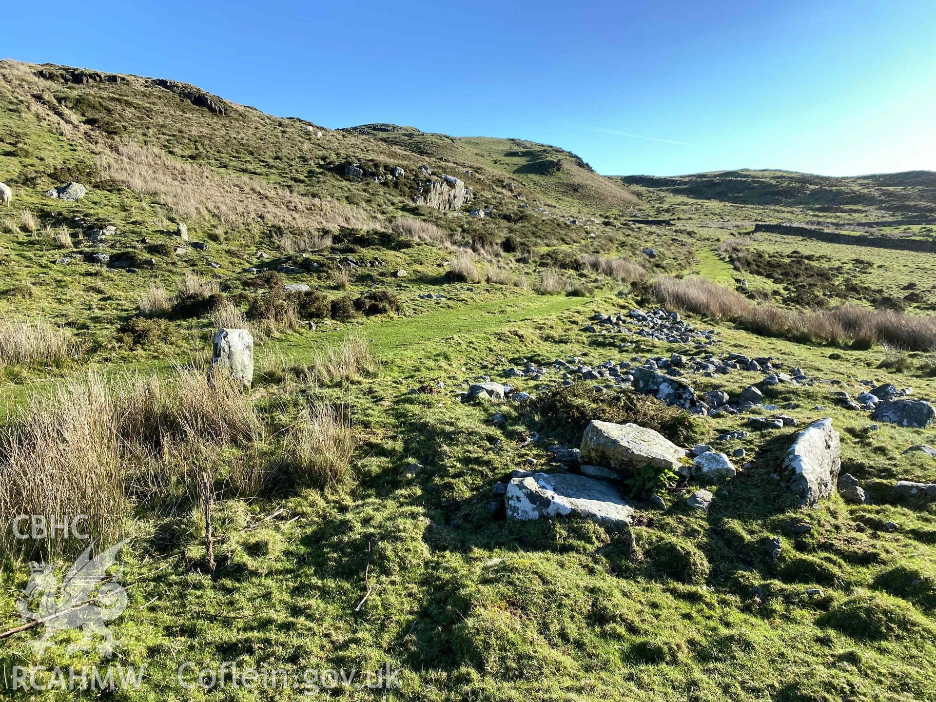 Digital photograph of Moel Goedog enclosed homestead, produced by Paul Davis in 2023